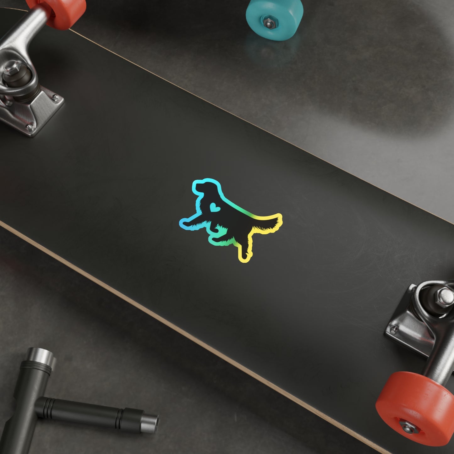 Heart Of Gold Holographic Sticker