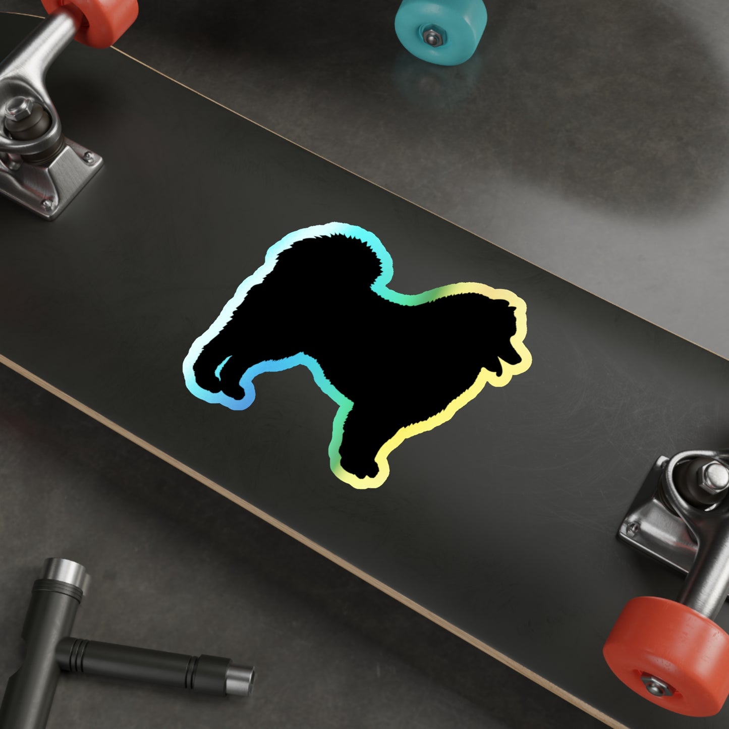 Samoyed Silhouette Holographic Sticker