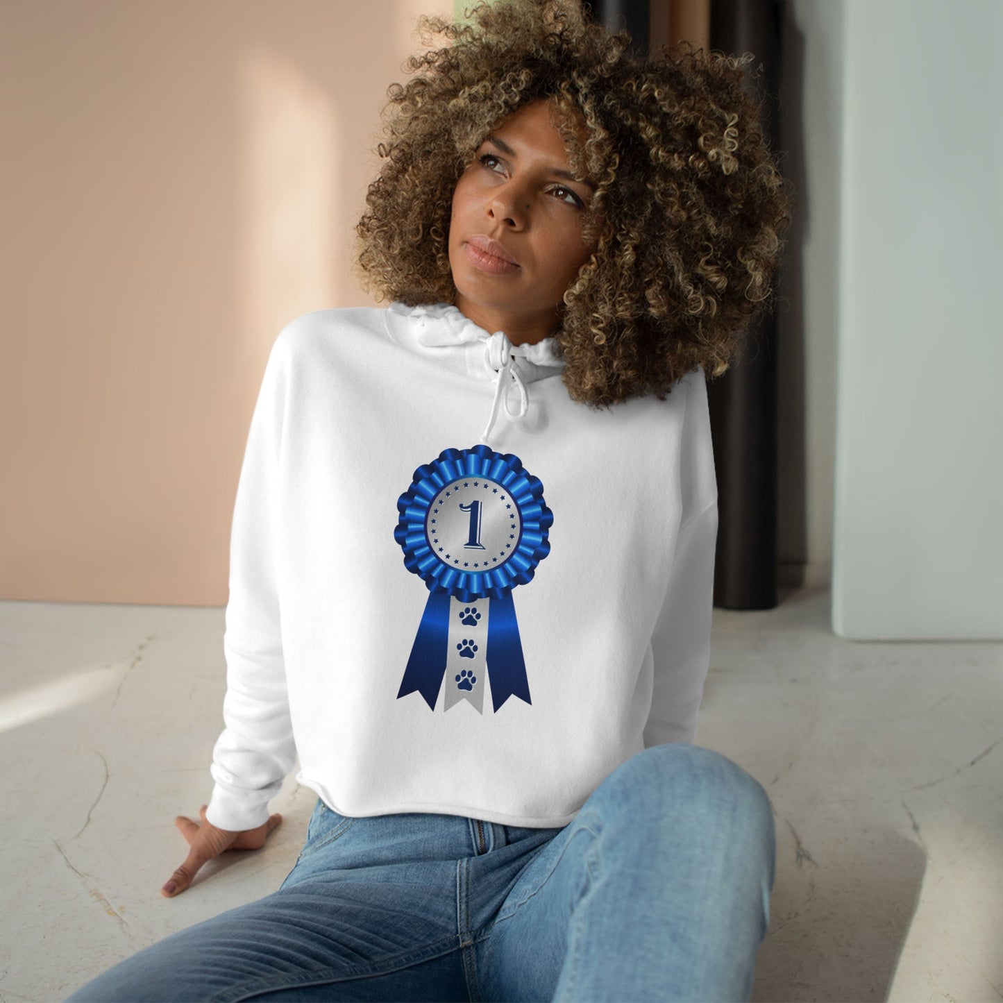 Show Ribbon Women's Crop Hoodie