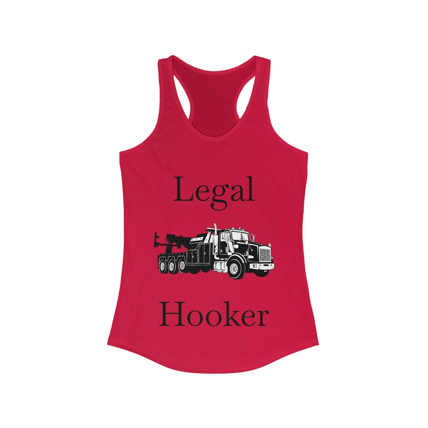 Legal H**ker Heavy Tow Truck Women's Racerback Tank