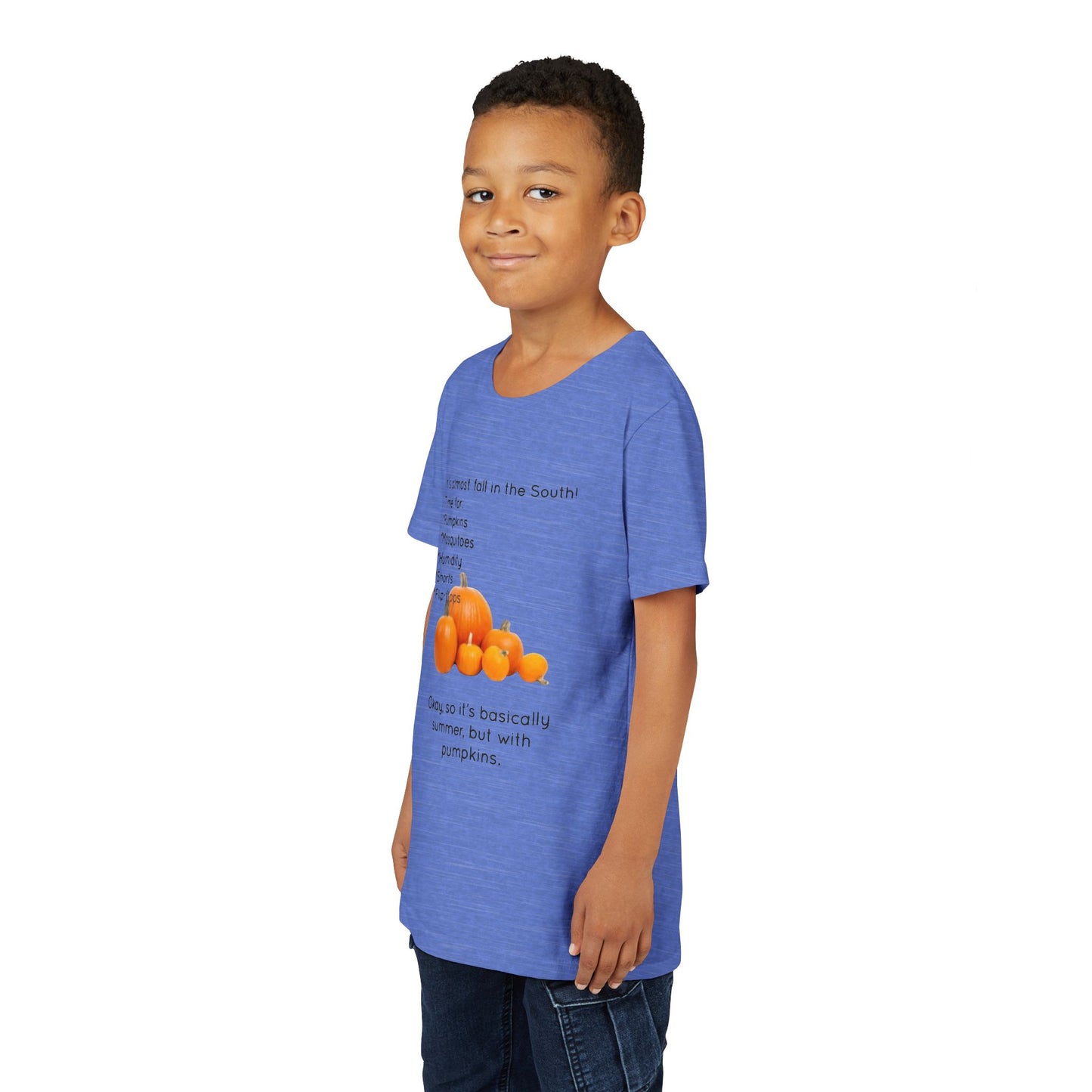 Fall In The South Youth Unisex Short Sleeve Crewneck Tee
