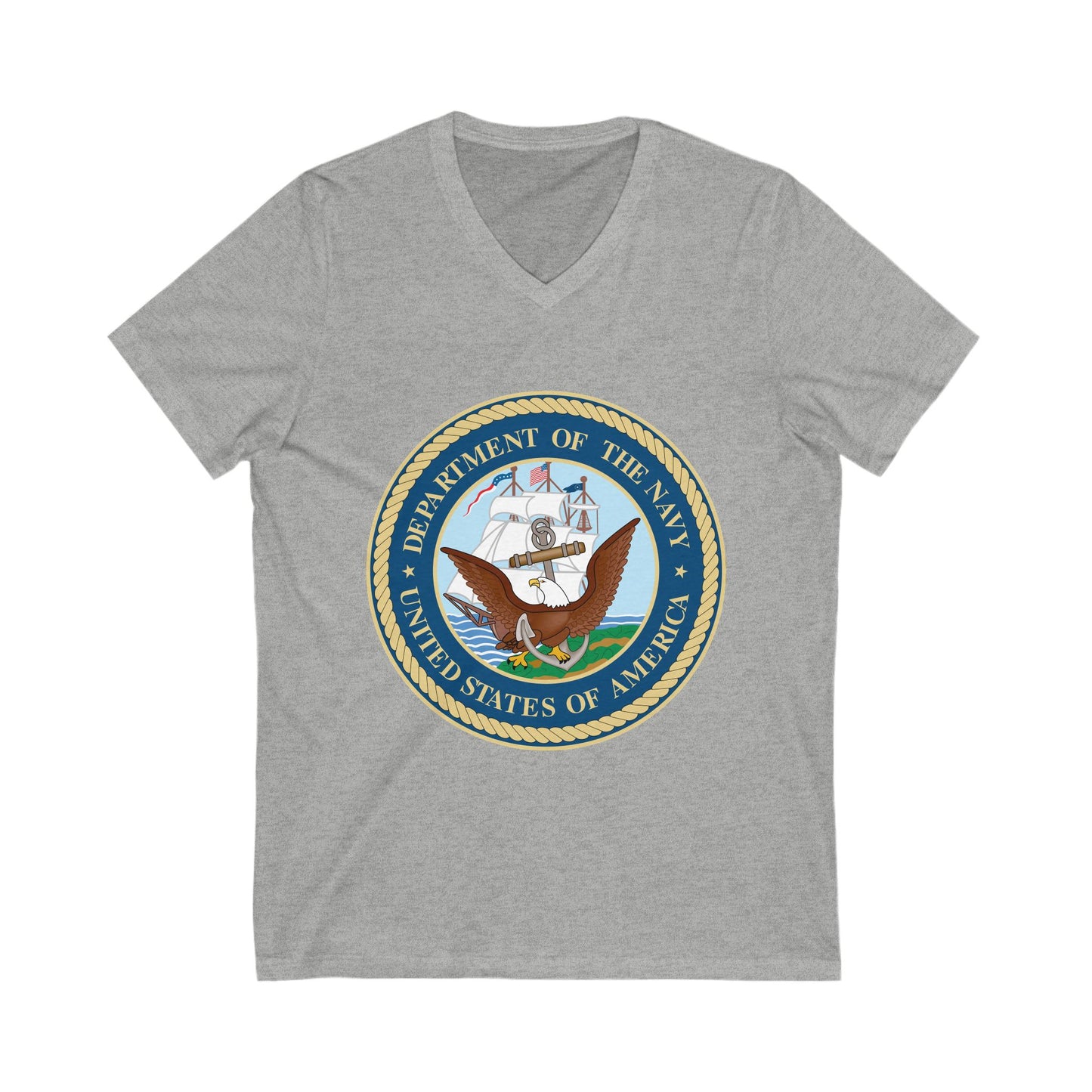 US Navy Unisex Short Sleeve V-Neck Tee
