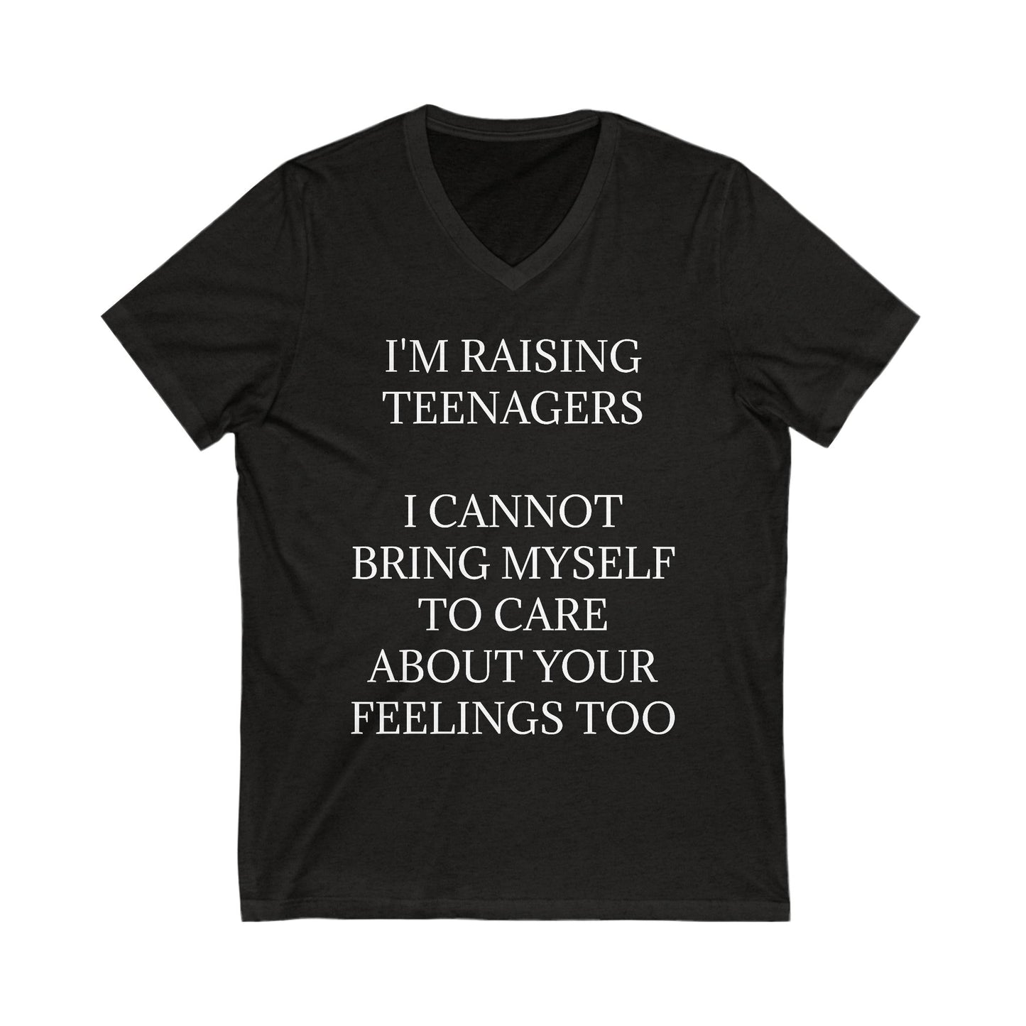 Raising Teenagers Unisex Short Sleeve V-Neck Tee