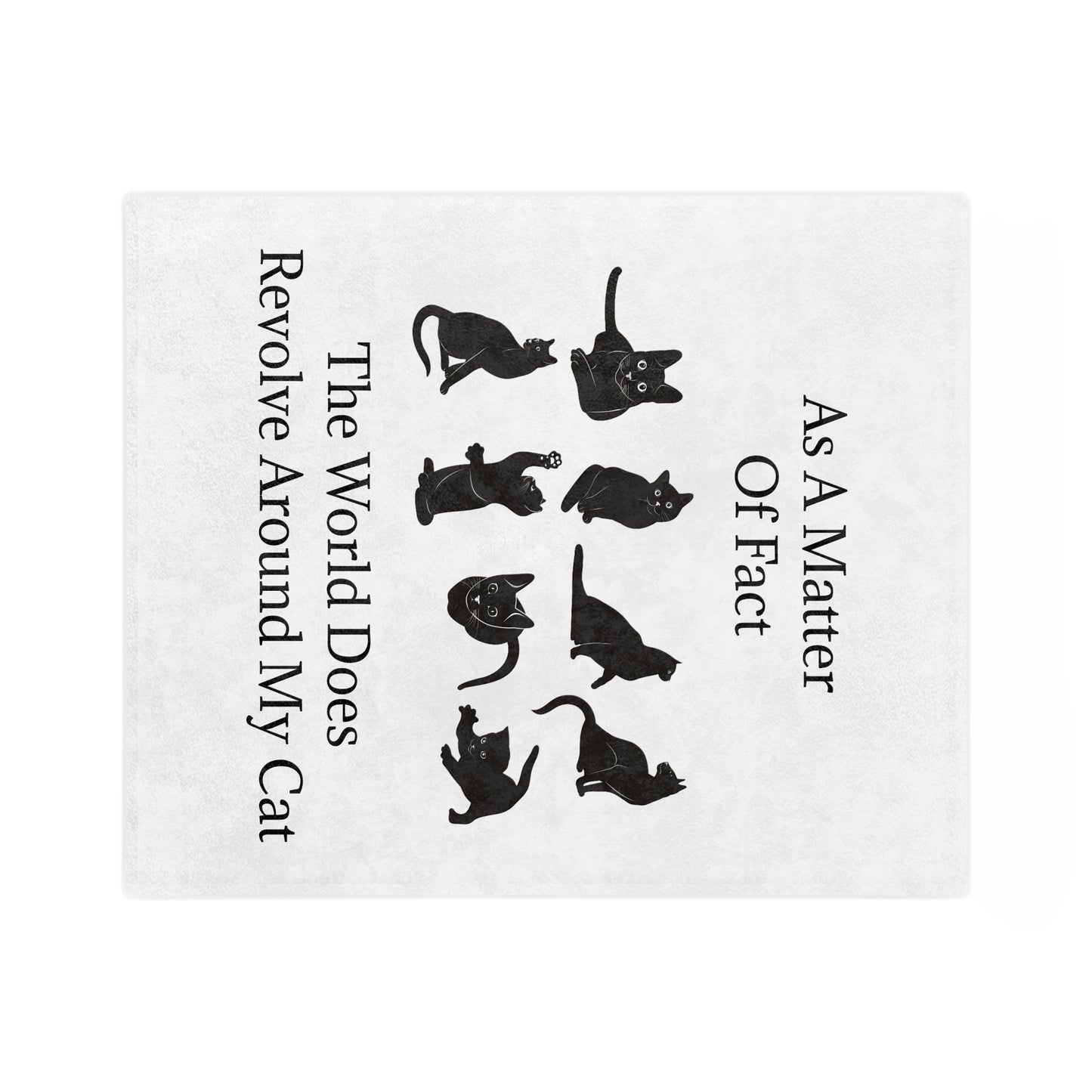 Matter Of Fact Cat Velveteen Microfiber Blanket