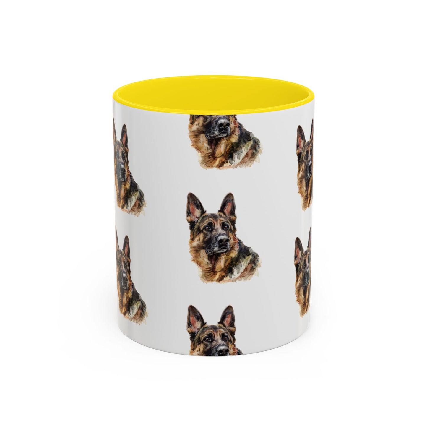 German Shepherd Head 2-Tone Coffee Mug