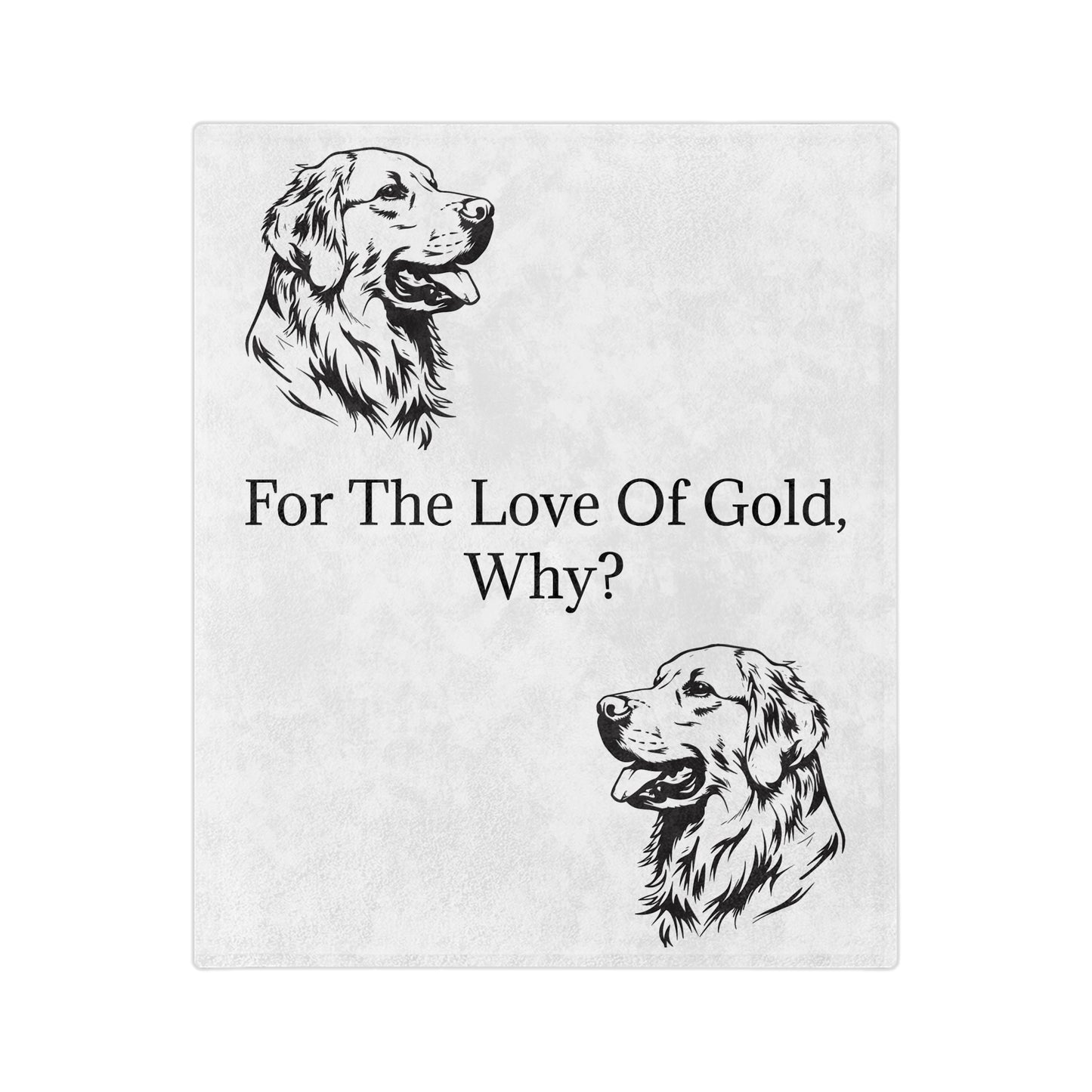 For The Love Of Gold Velveteen Microfiber Blanket