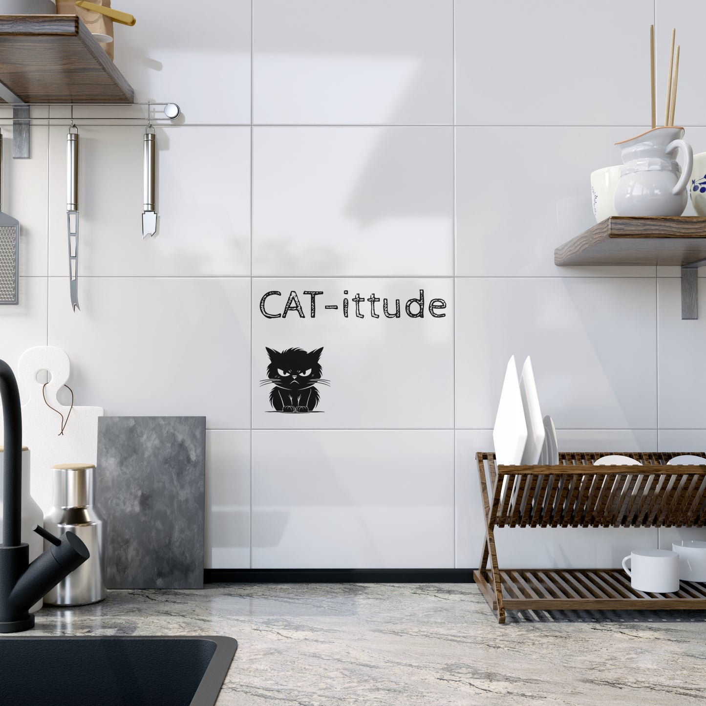 CAT-ittude Ceramic Photo Tile