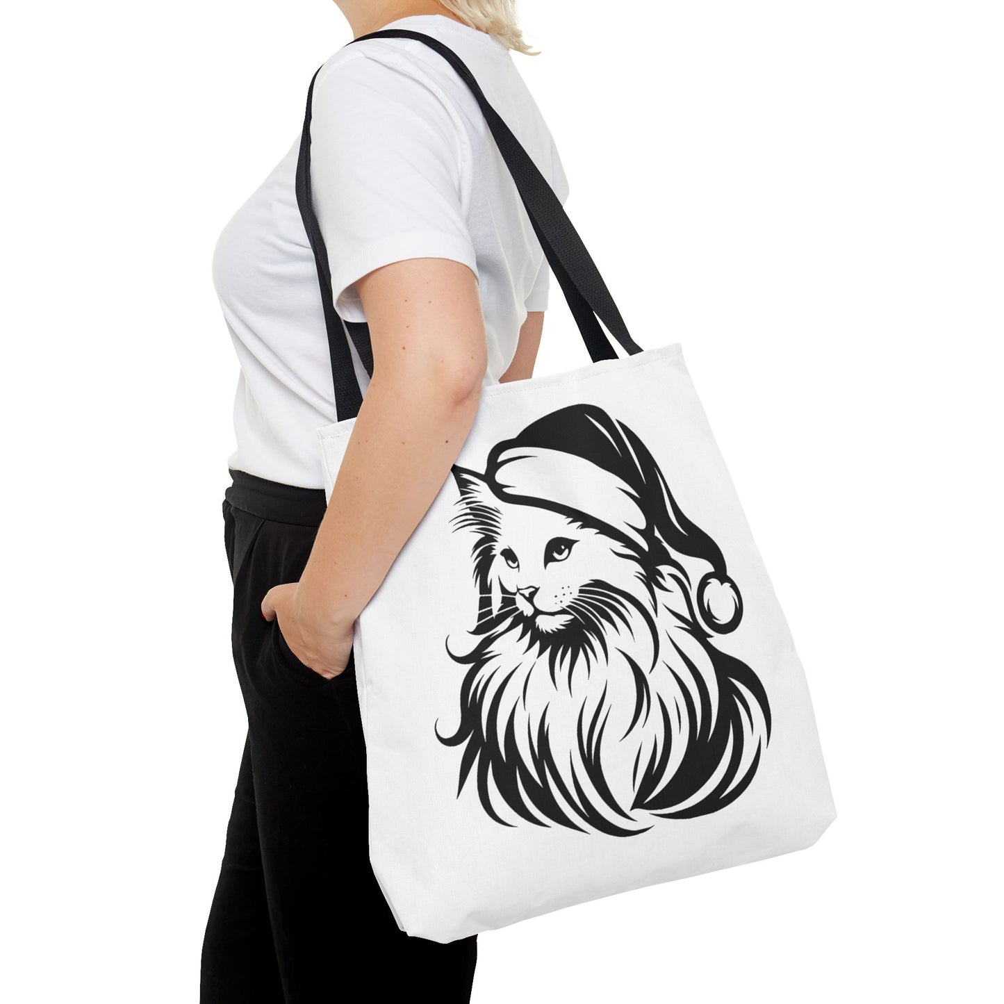 Santa Paws Cat Tote Bag