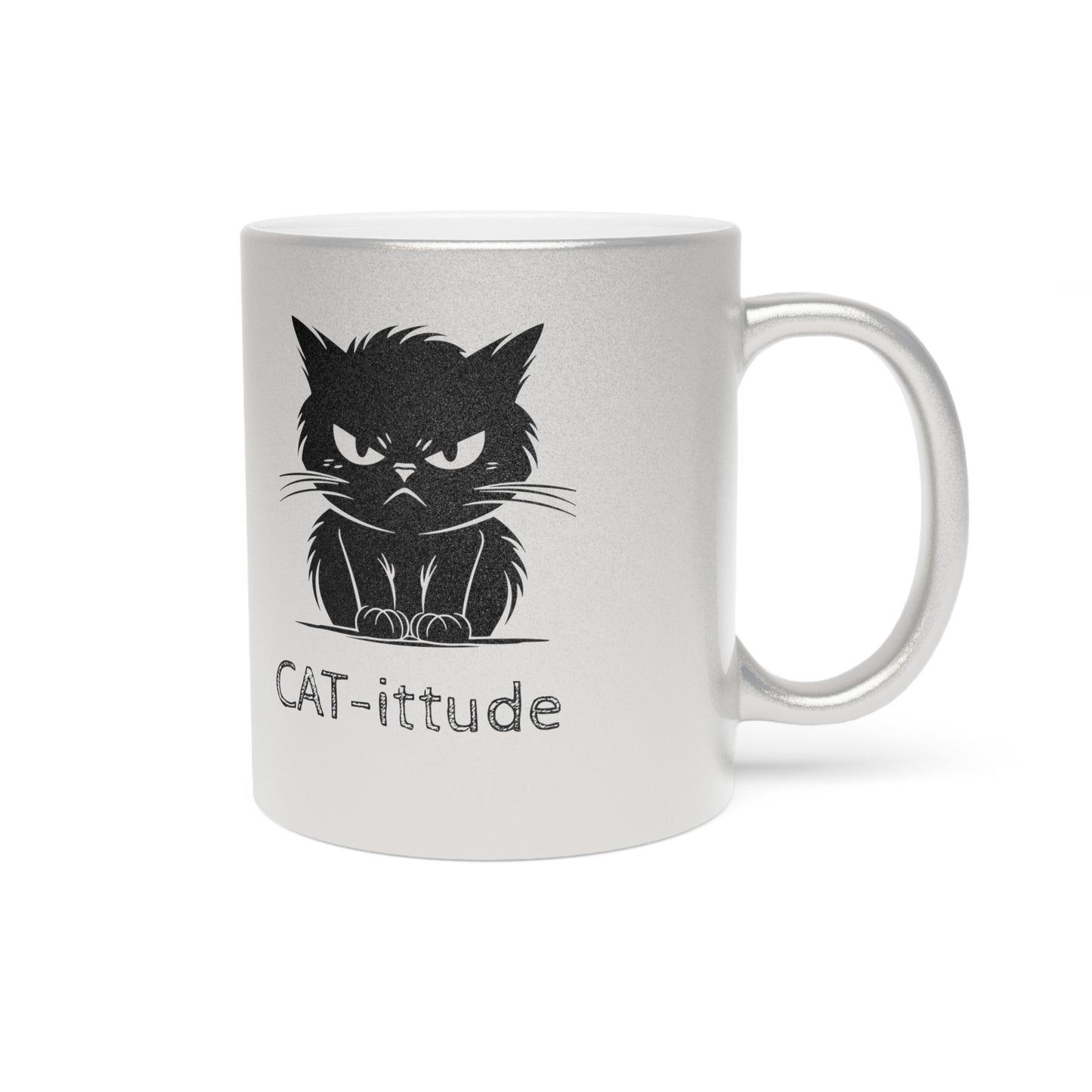 CAT-ittude Metallic Coffee Mug