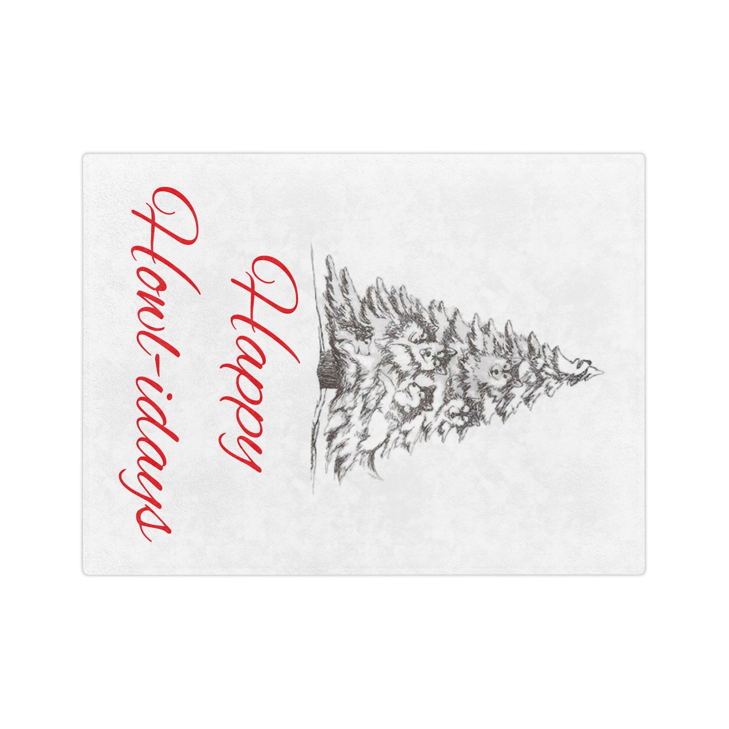 Happy Howl-idays Velveteen Microfiber Blanket
