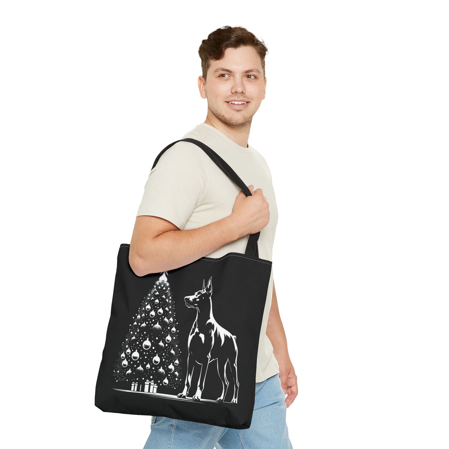 Doberman Christmas Tree Tote Bag