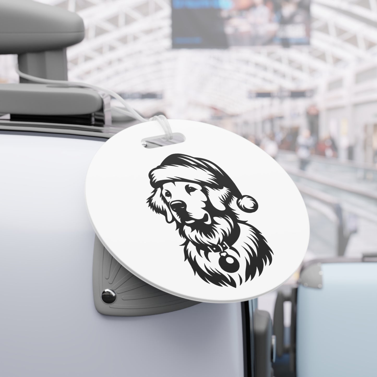 Santa Paws Golden Luggage Tag