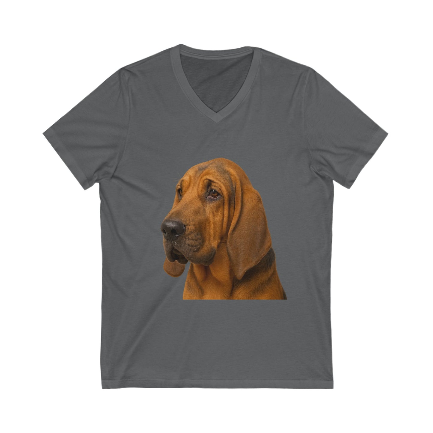 Bloodhound Head Unisex Short Sleeve V-Neck Tee