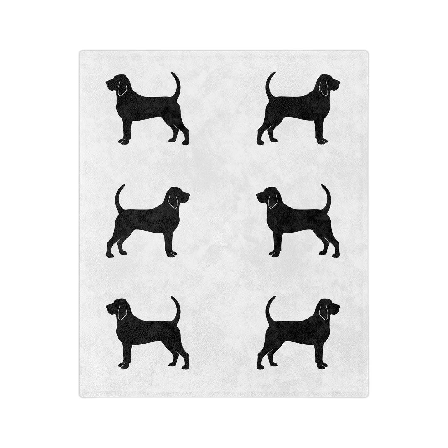 Bloodhound Silhouette Velveteen Microfiber Blanket