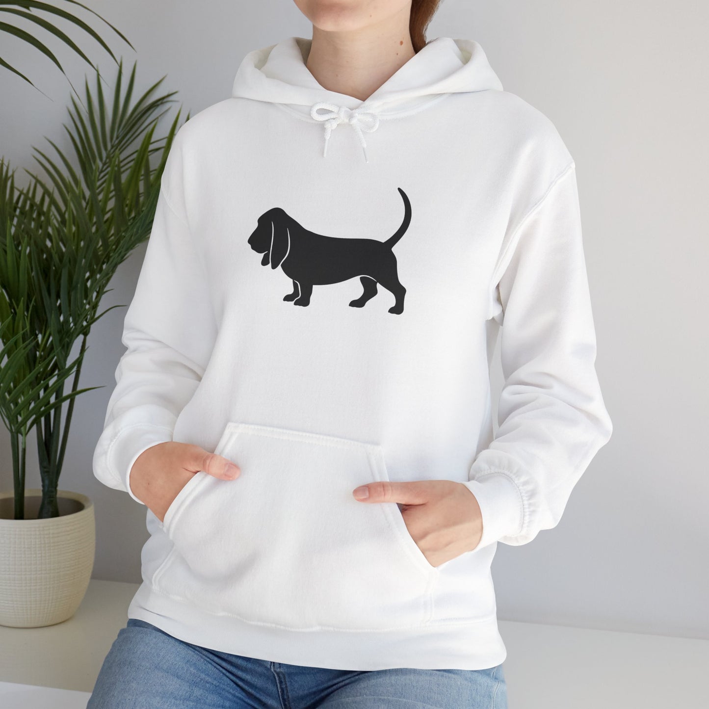 Basset Hound Silhouette Unisex Hoodie