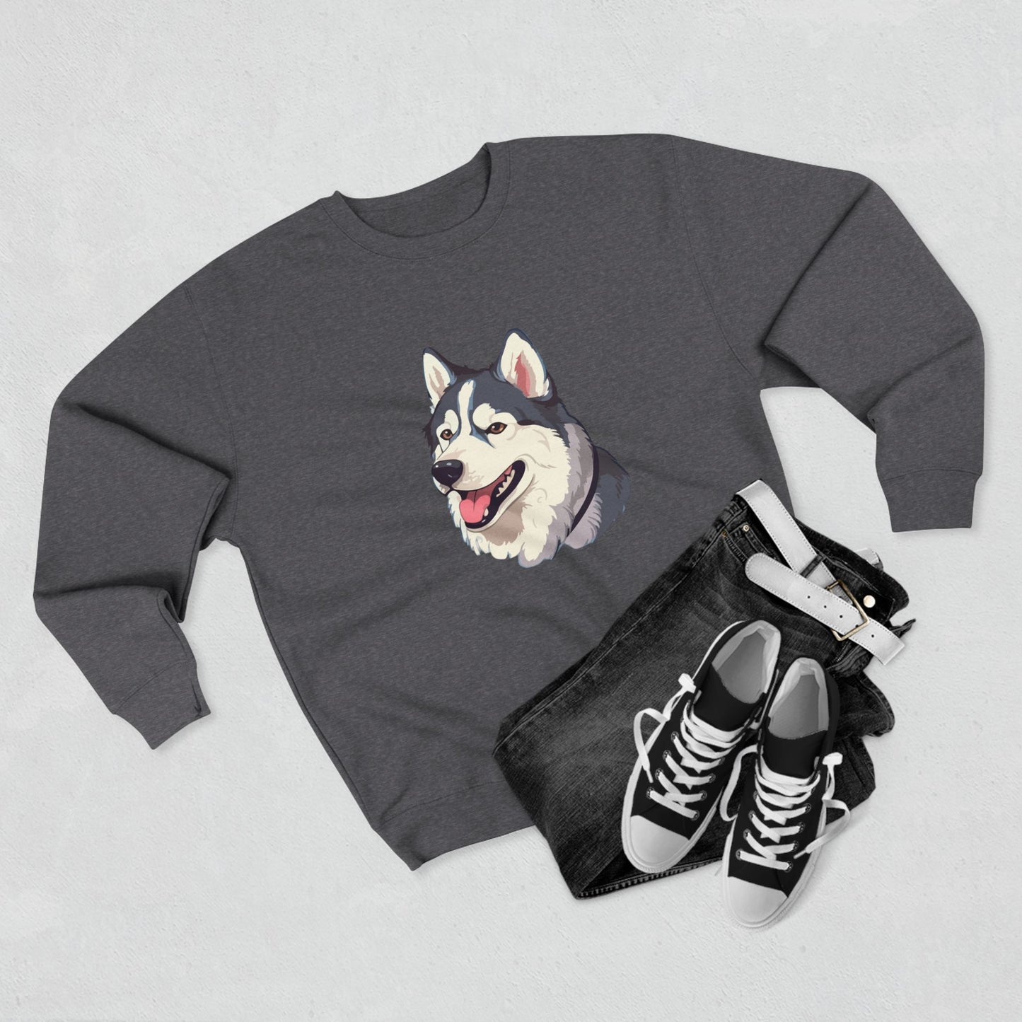 Malamute Head Unisex Crewneck Sweatshirt