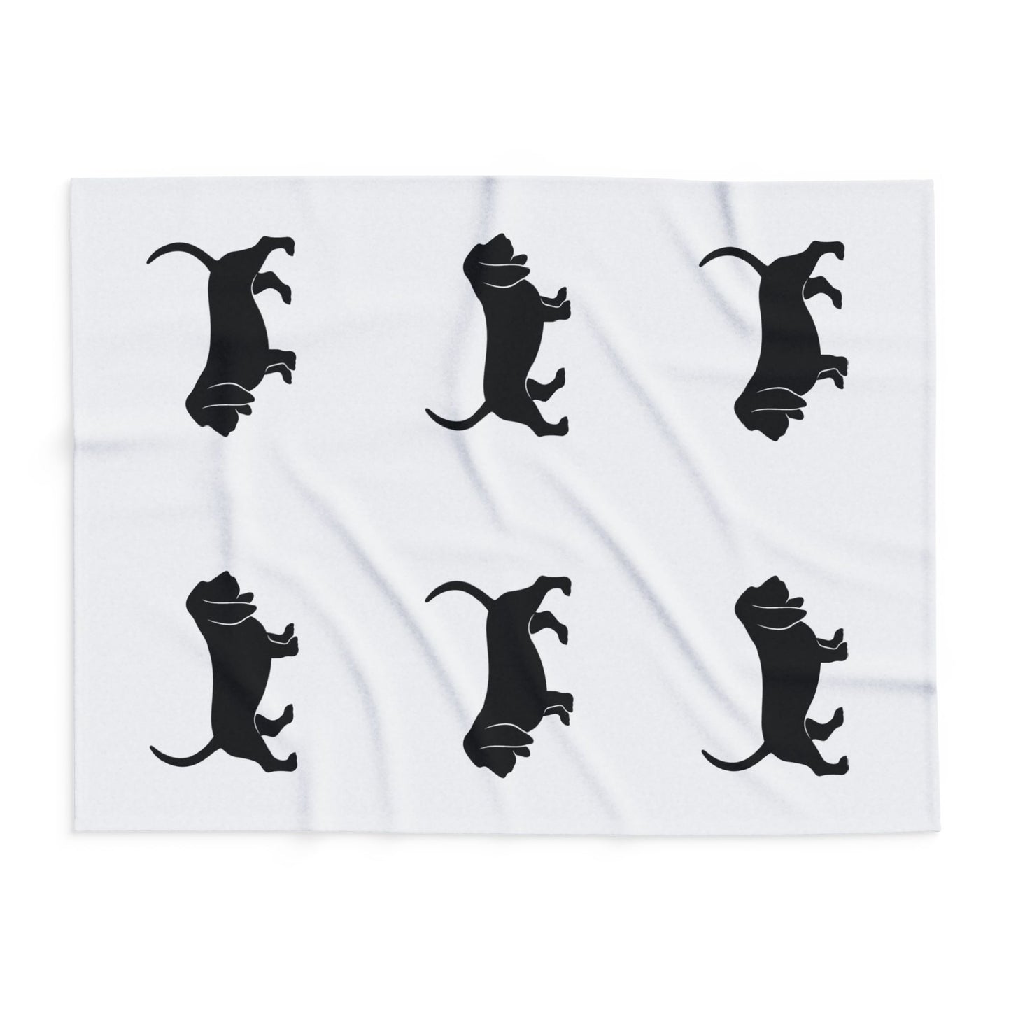 Basset Hound Silhouette Arctic Fleece Blanket