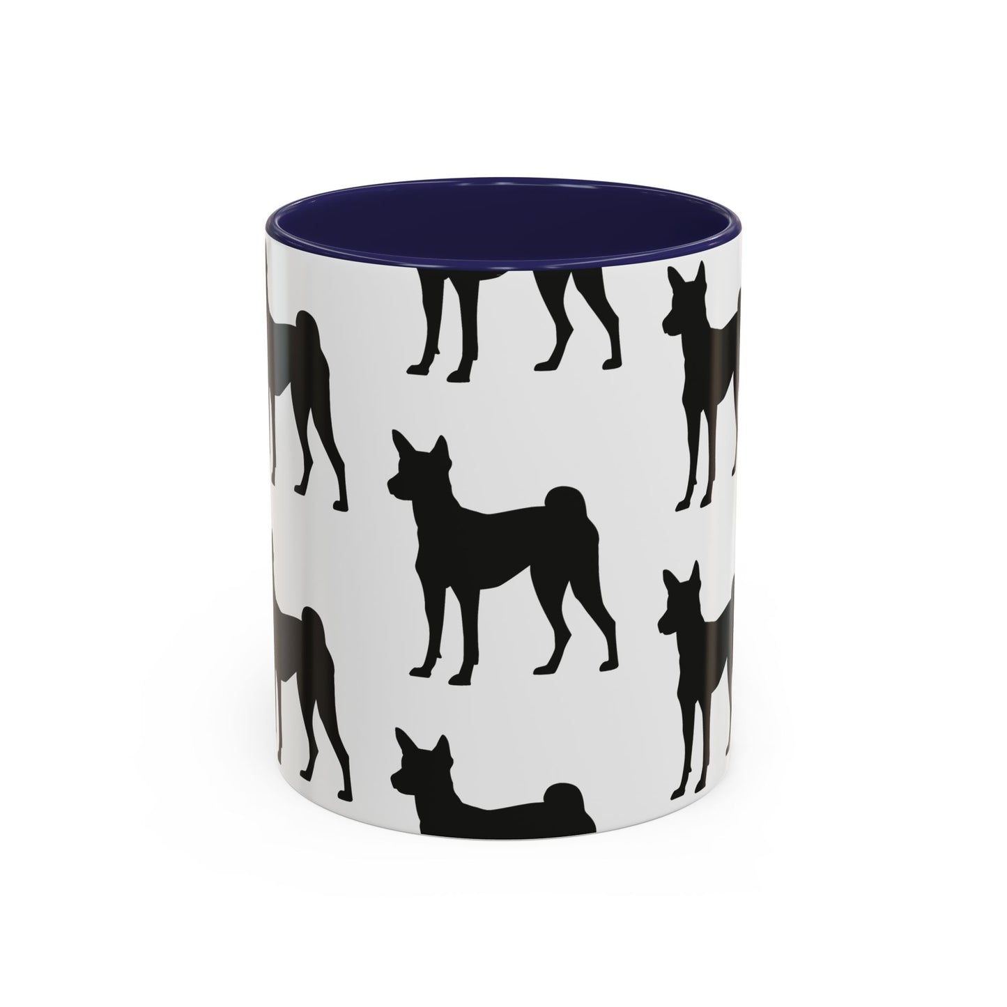 Basenji Silhouette 2-Tone Coffee Mug