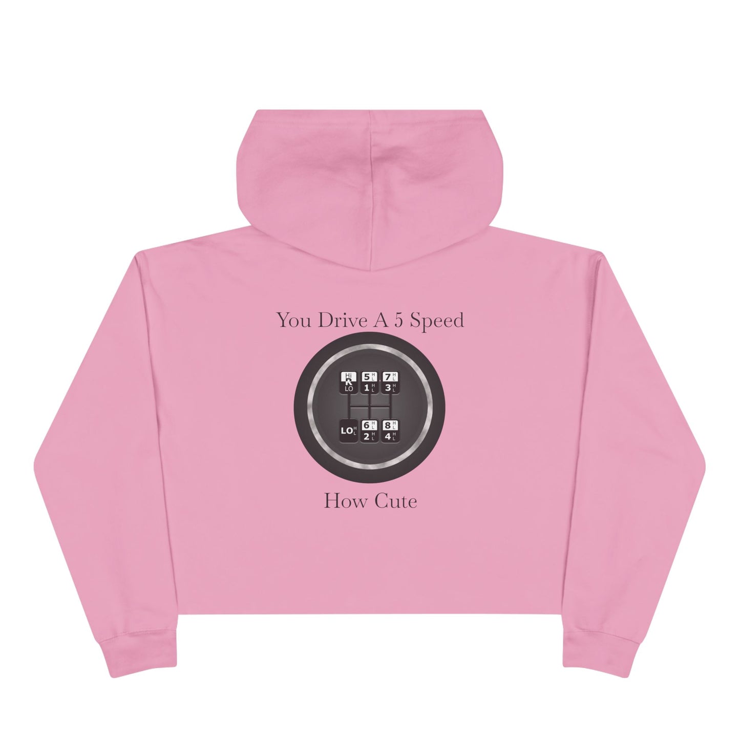 5 Speed How Cute Women's Crop Hoodie