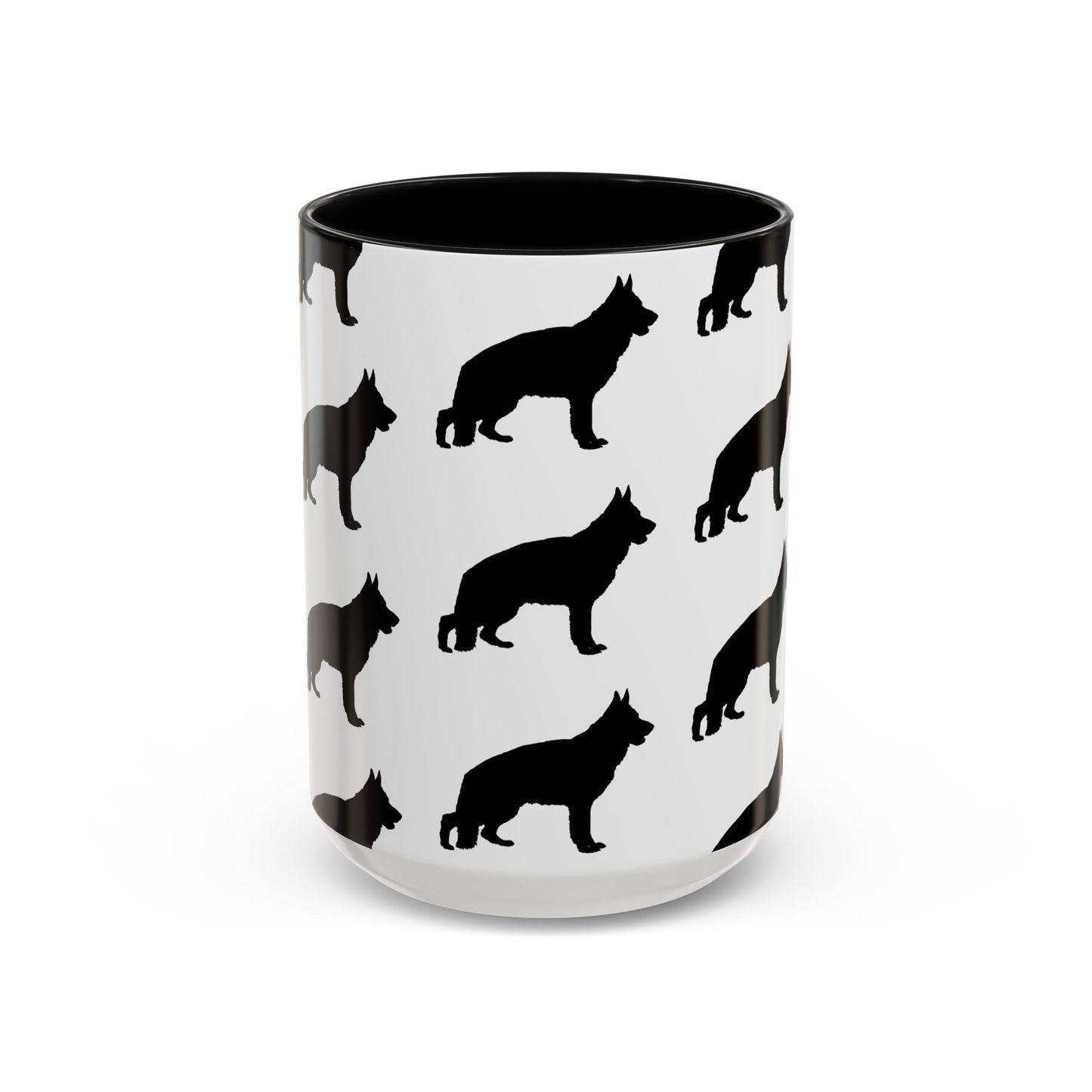 German Shepherd Silhouette 2-Tone Coffee Mug