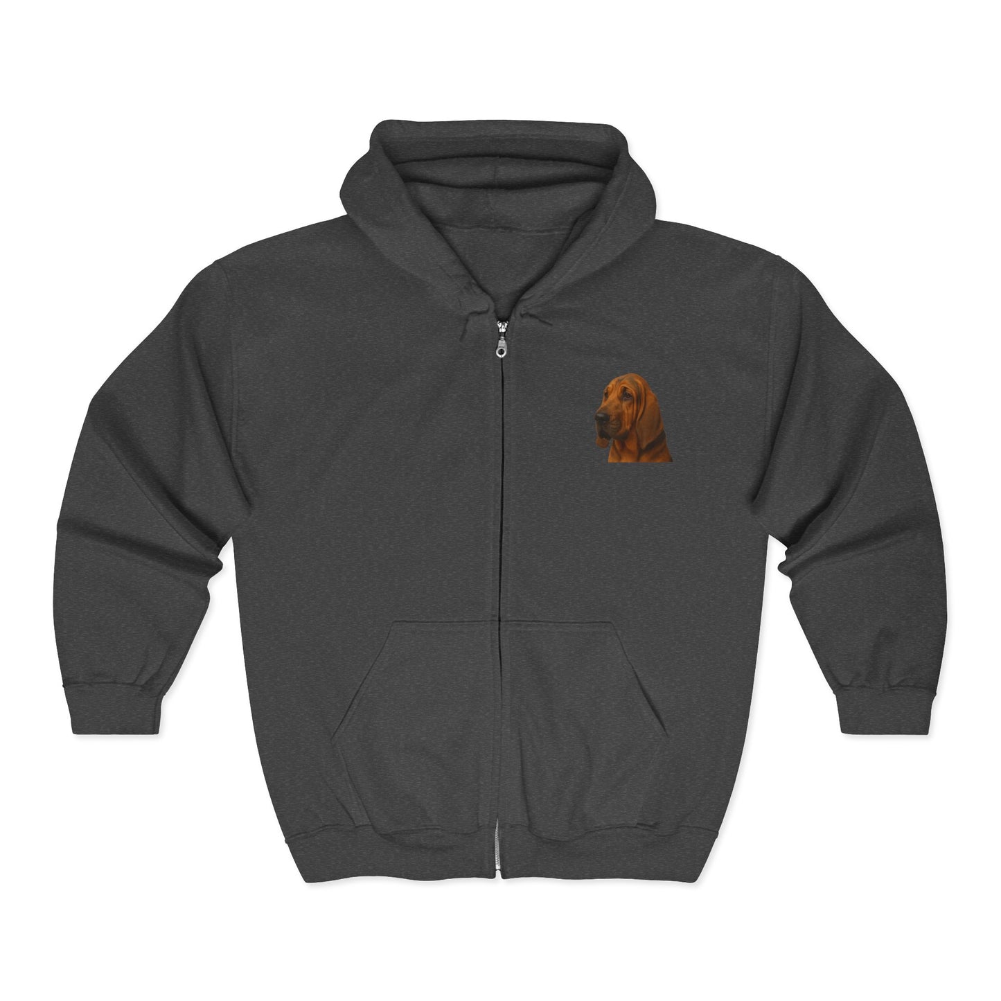 Bloodhound Head Unisex Full Zip Hoodie