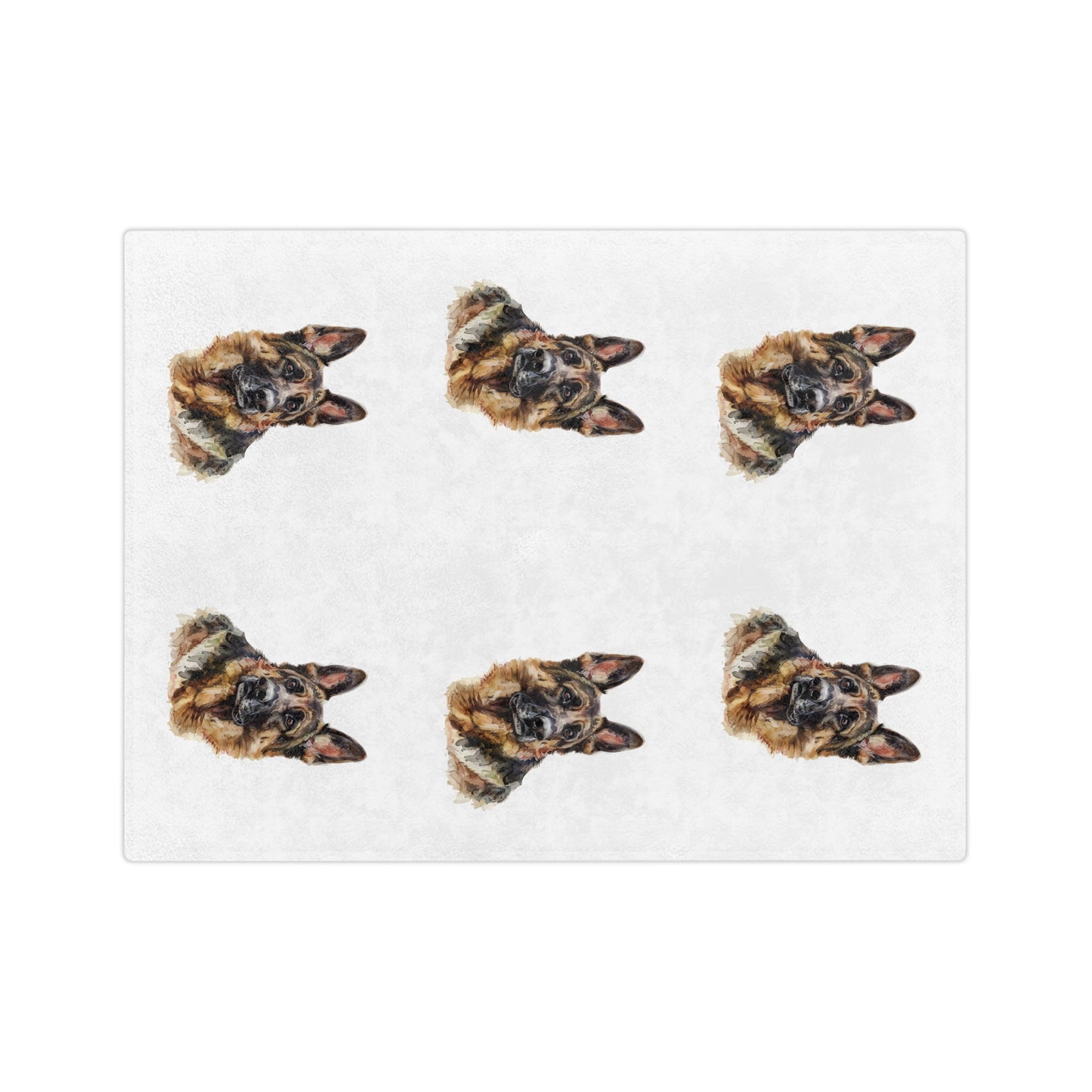 German Shepherd Head Velveteen Microfiber Blanket