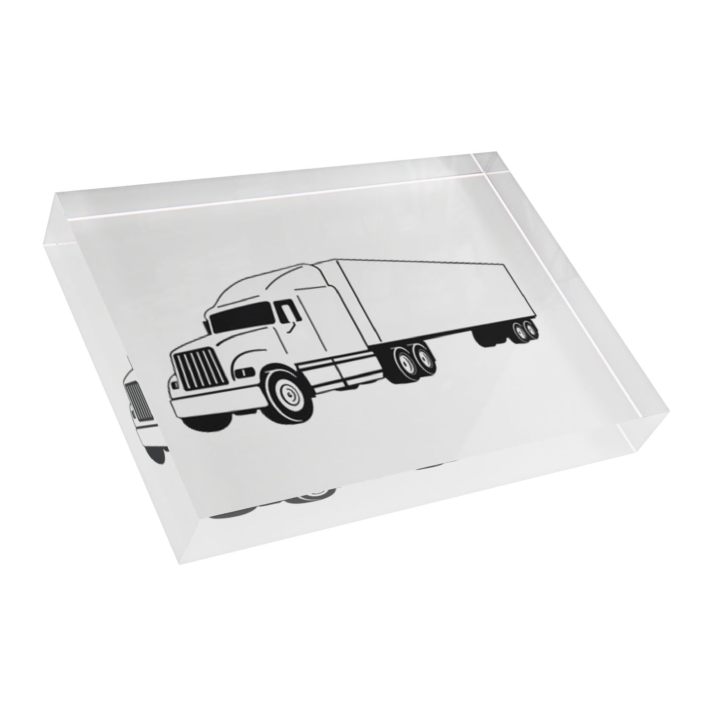 Semi Truck Acrylic Photo Block