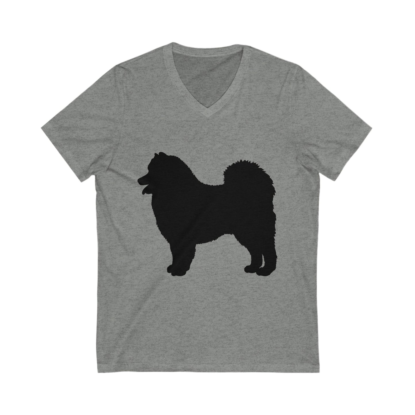 Samoyed Silhouette Unisex Short Sleeve V-Neck Tee