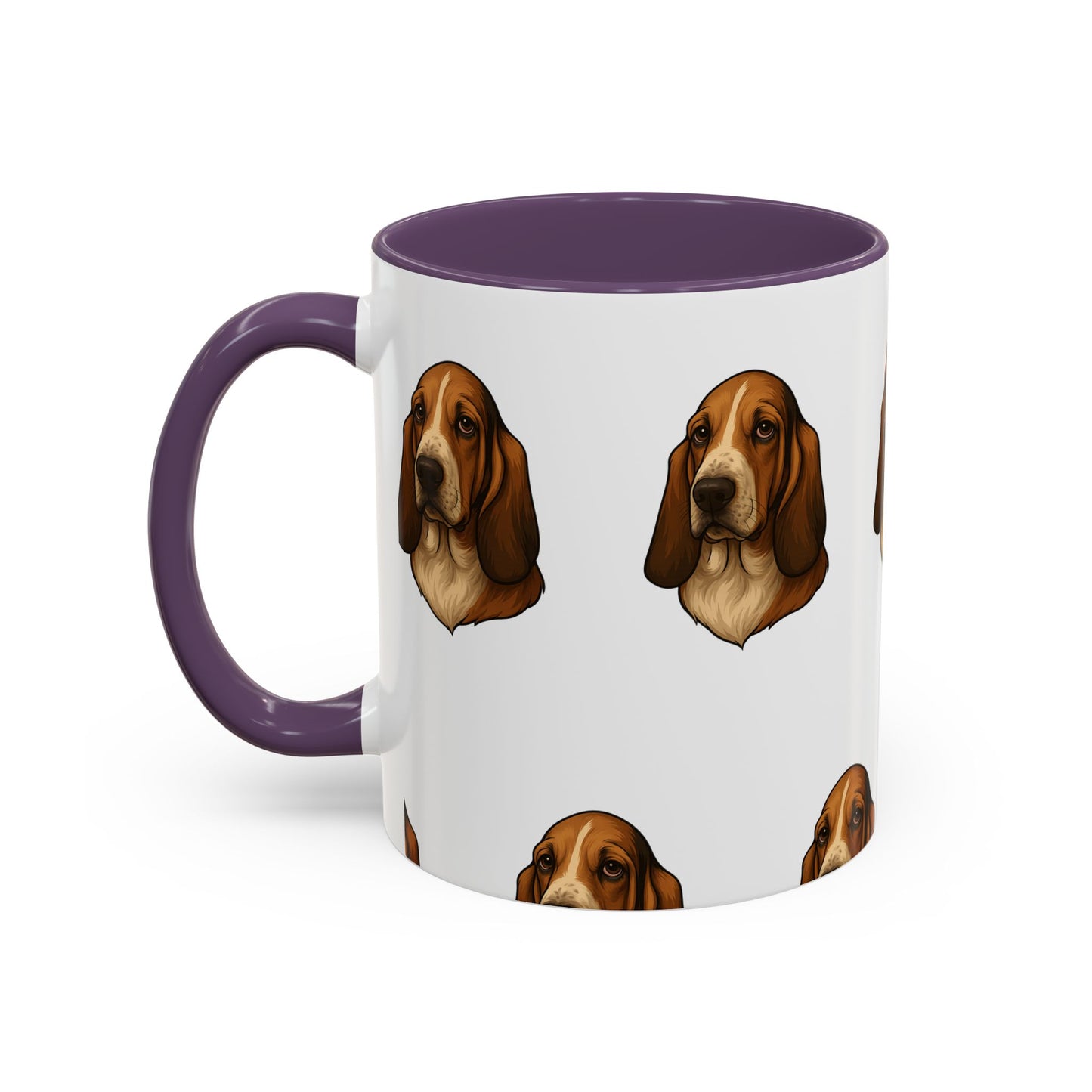 Basset Hound Head 2-Tone Coffee Mug