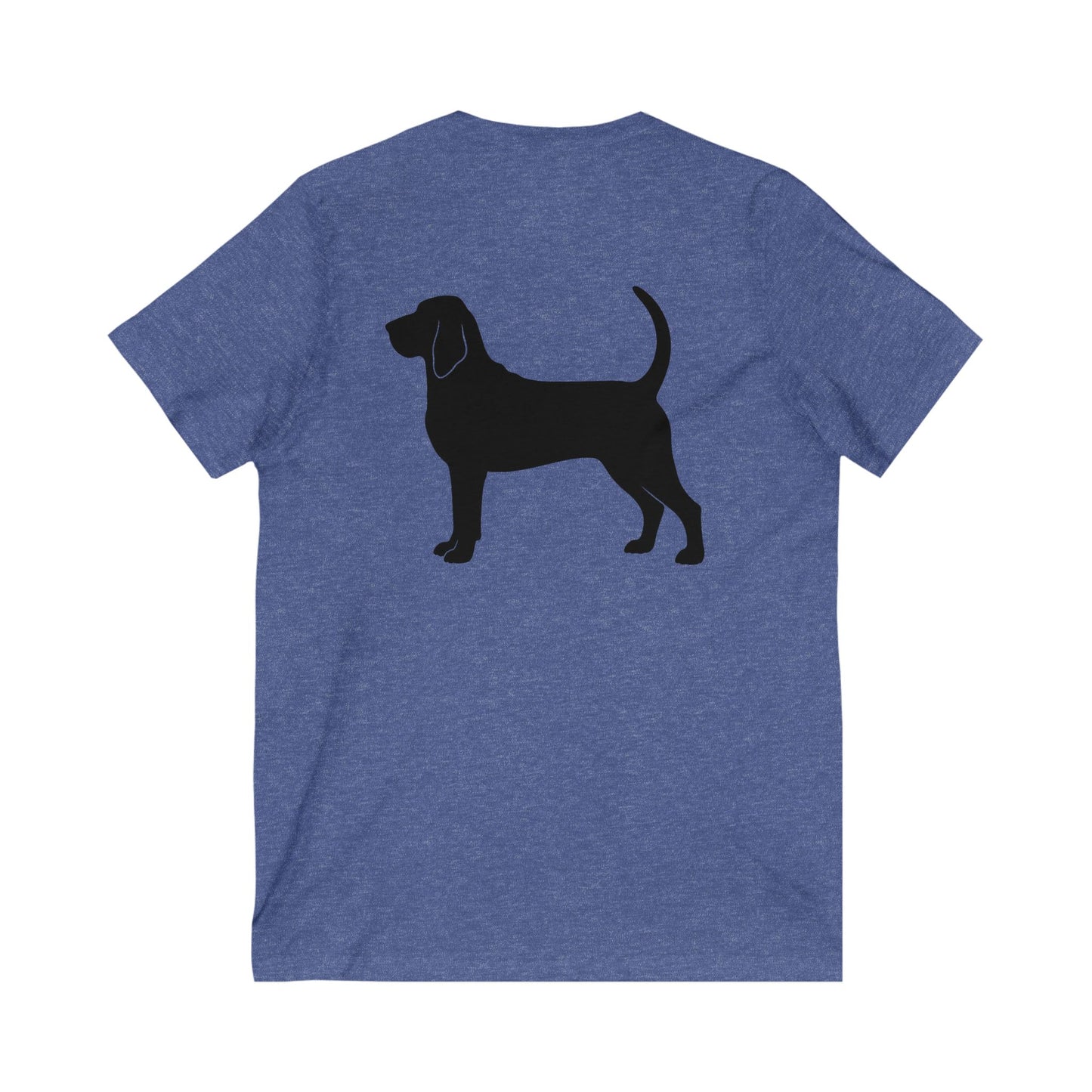 Bloodhound Silhouette Unisex Short Sleeve V-Neck Tee