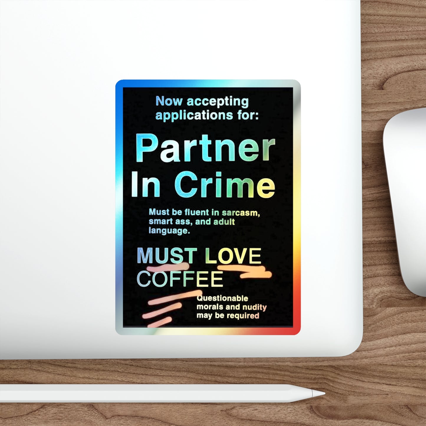 Partner In Crime Holographic Sticker