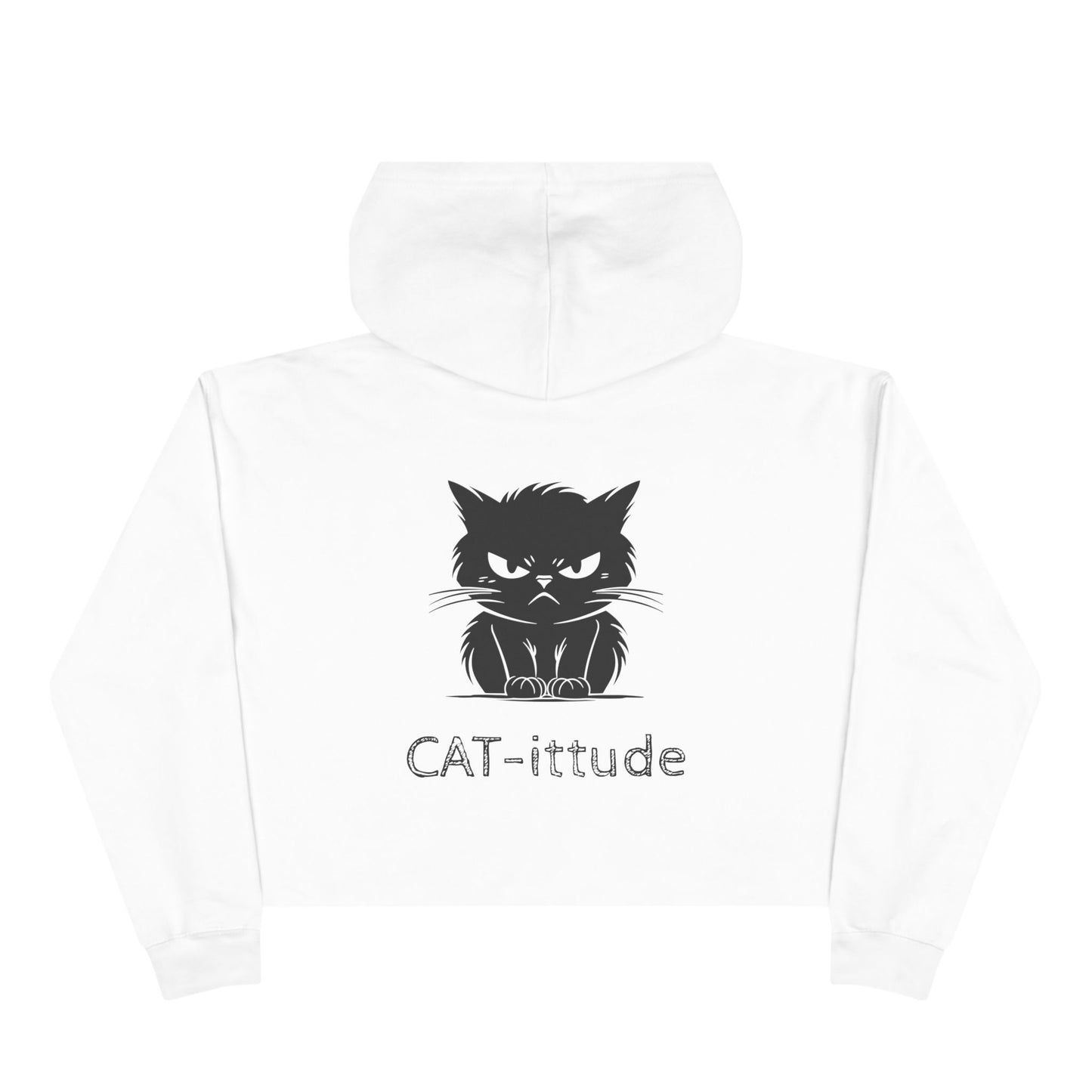 CAT-ittude Women's Crop Hoodie