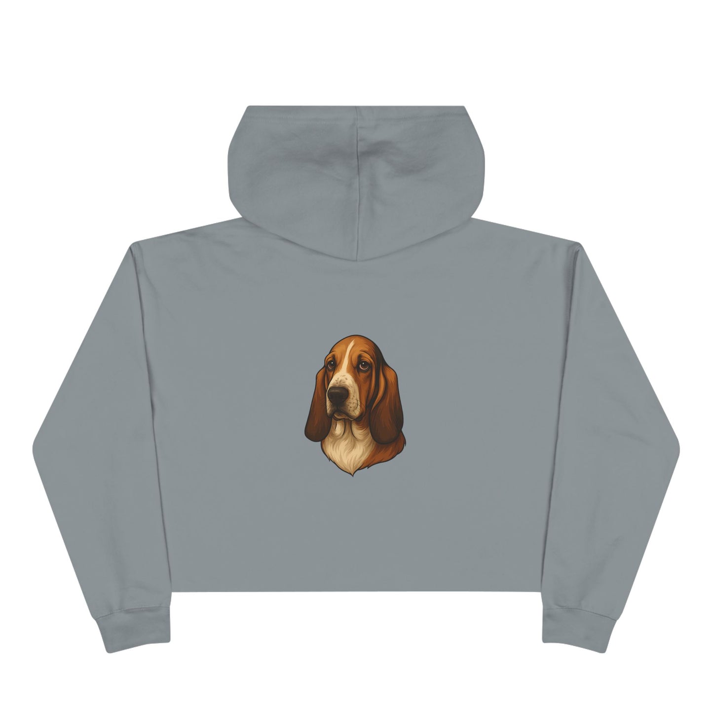 Basset Hound Head Women's Crop Hoodie
