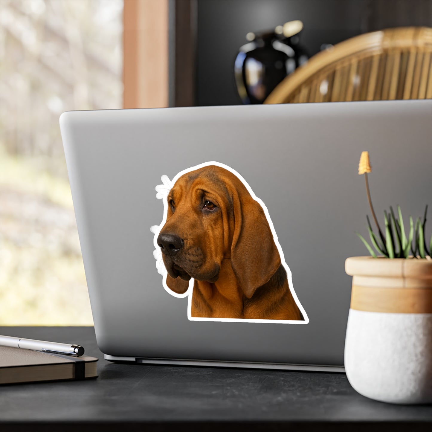 Bloodhound Head Vinyl Decal
