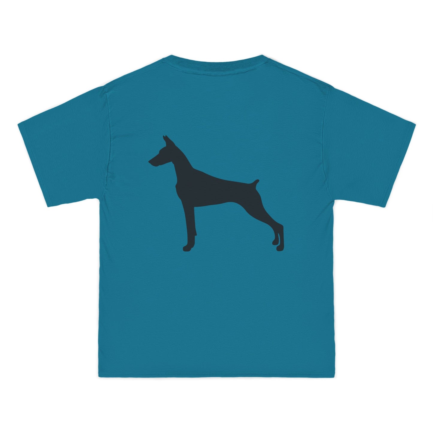 Doberman Silhouette Men's Short-Sleeve Crewneck Tee