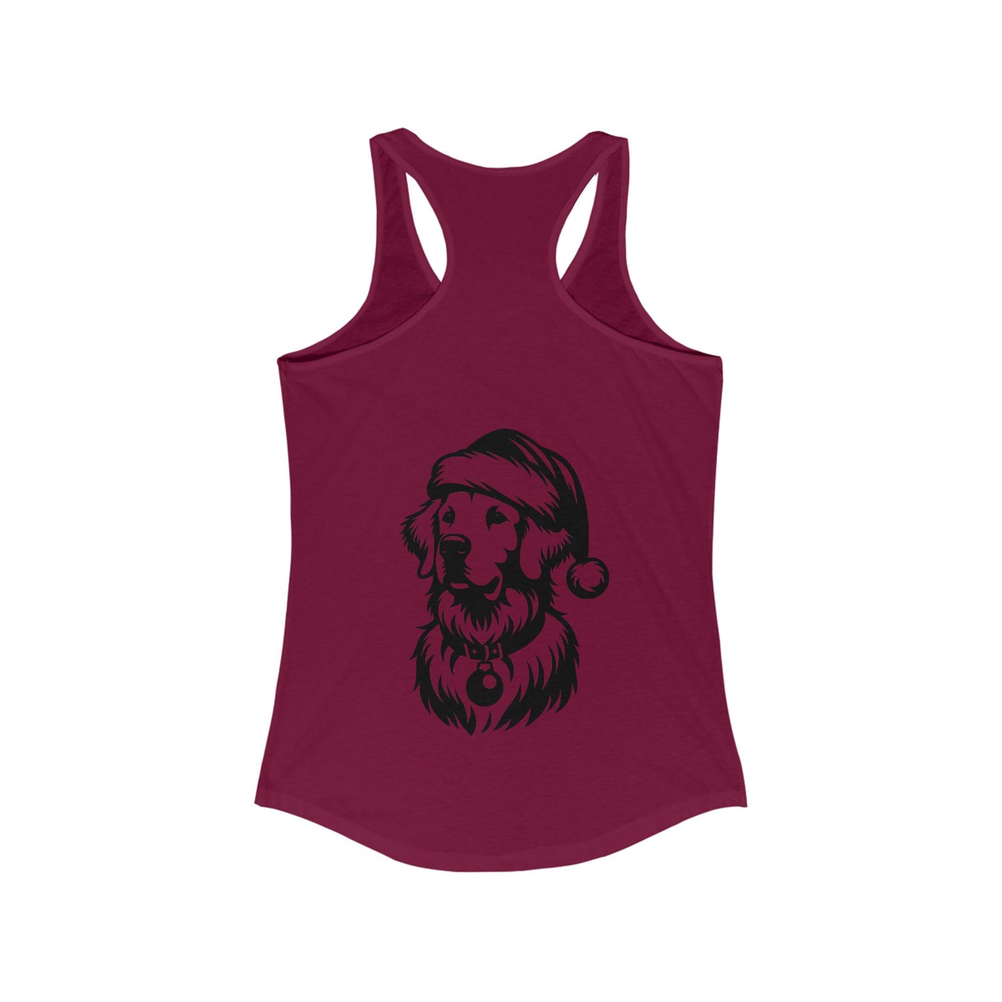 Santa Paws Golden Women's Racerback Tank