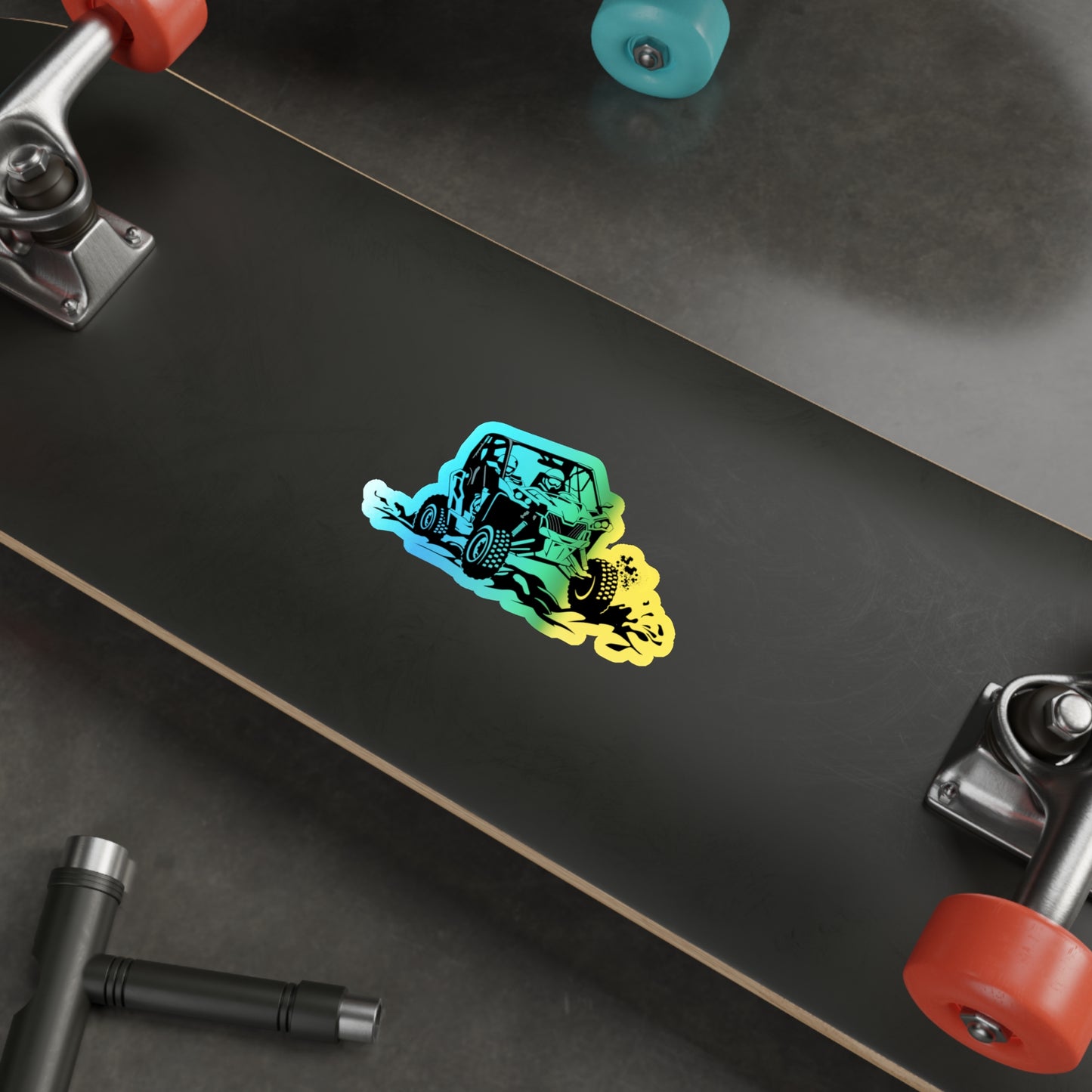 Slingin' Mud Side By Side Holographic Sticker