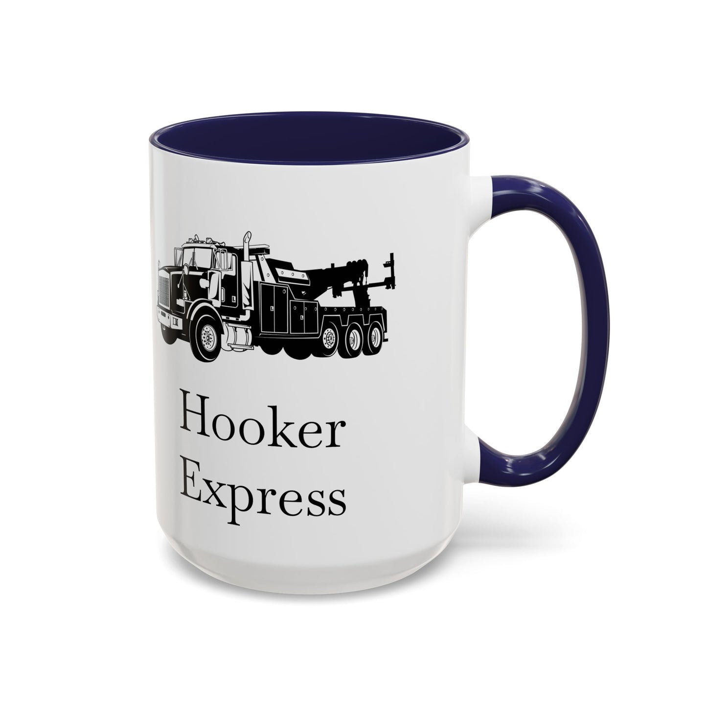 H**ker Express Heavy Tow Truck 2-Tone Coffee Mug