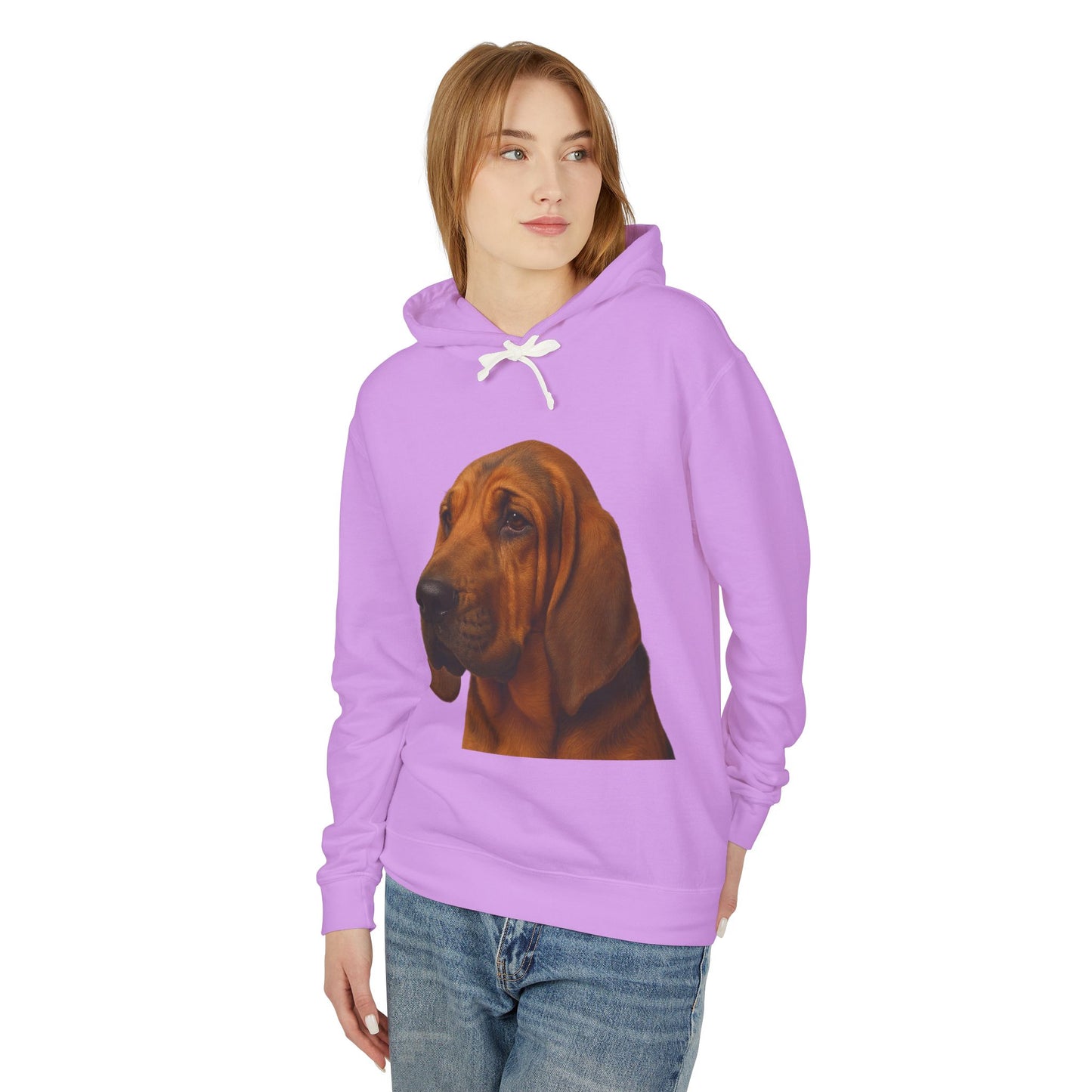 Bloodhound Head Unisex Lightweight Hoodie