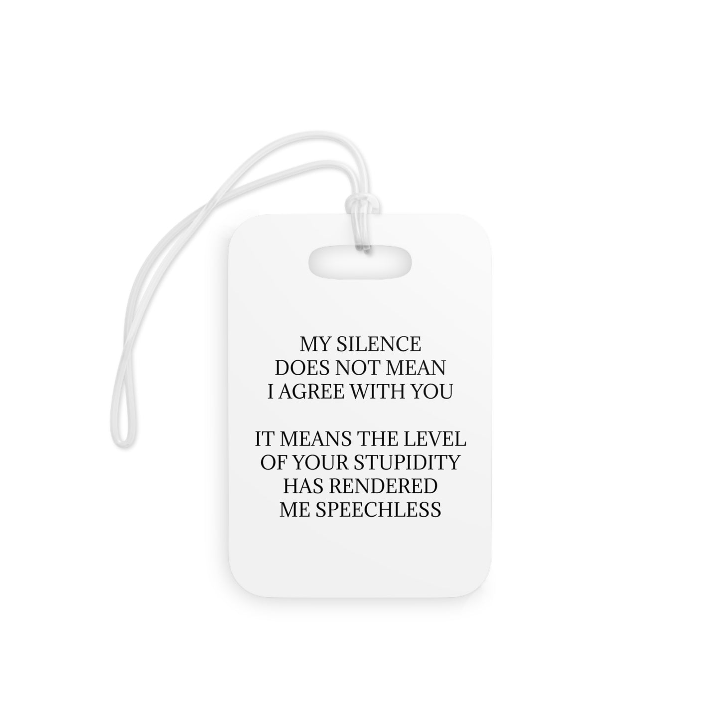 Speechless Luggage Tag