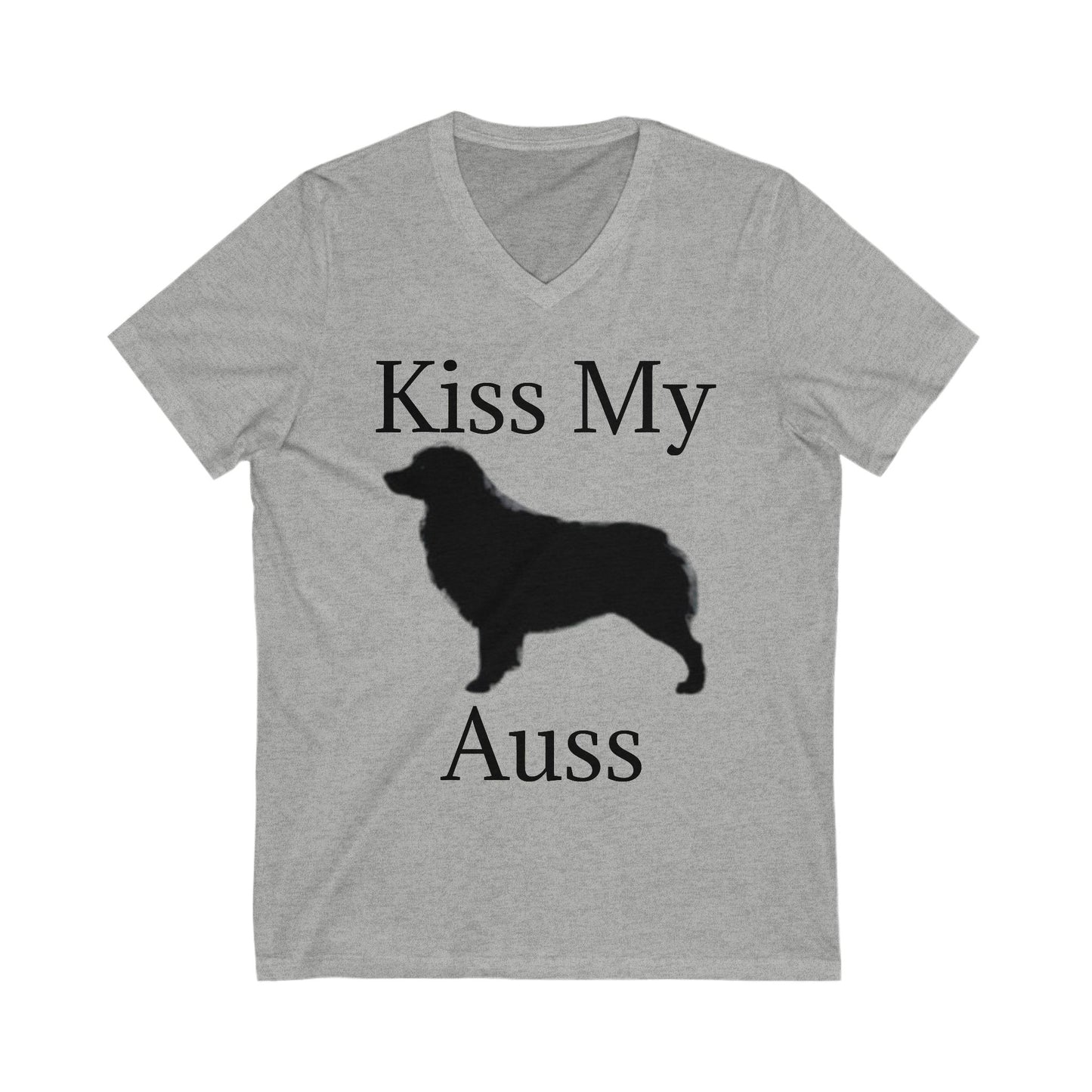 Kiss My Auss Unisex Short Sleeve V-Neck Tee