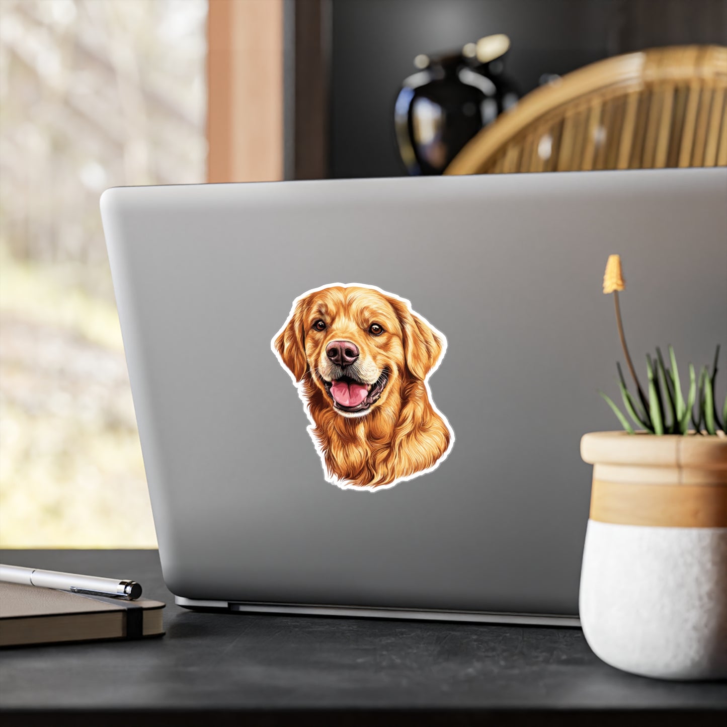 Golden Head Vinyl Decal