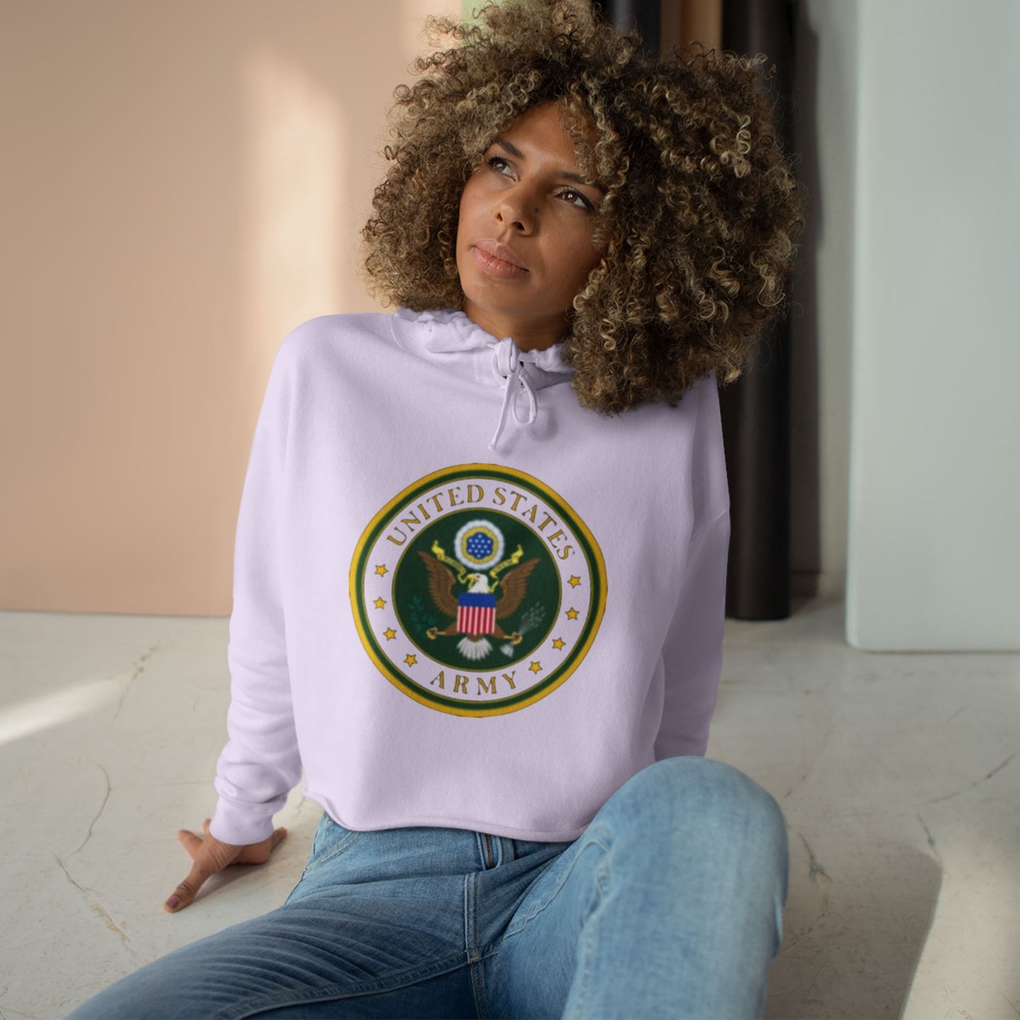 US Army Women's Crop Hoodie