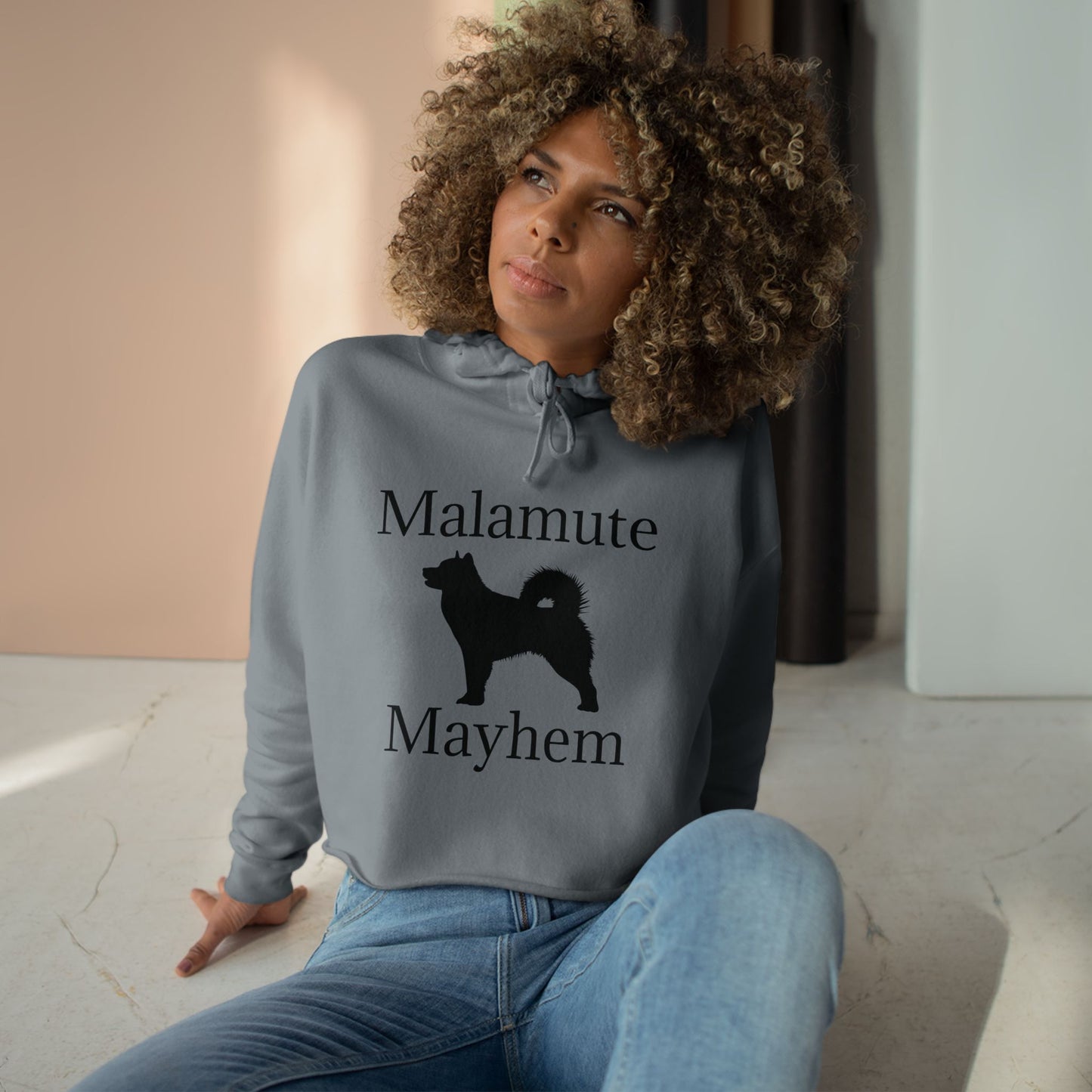 Malamute Mayhem Women's Crop Hoodie