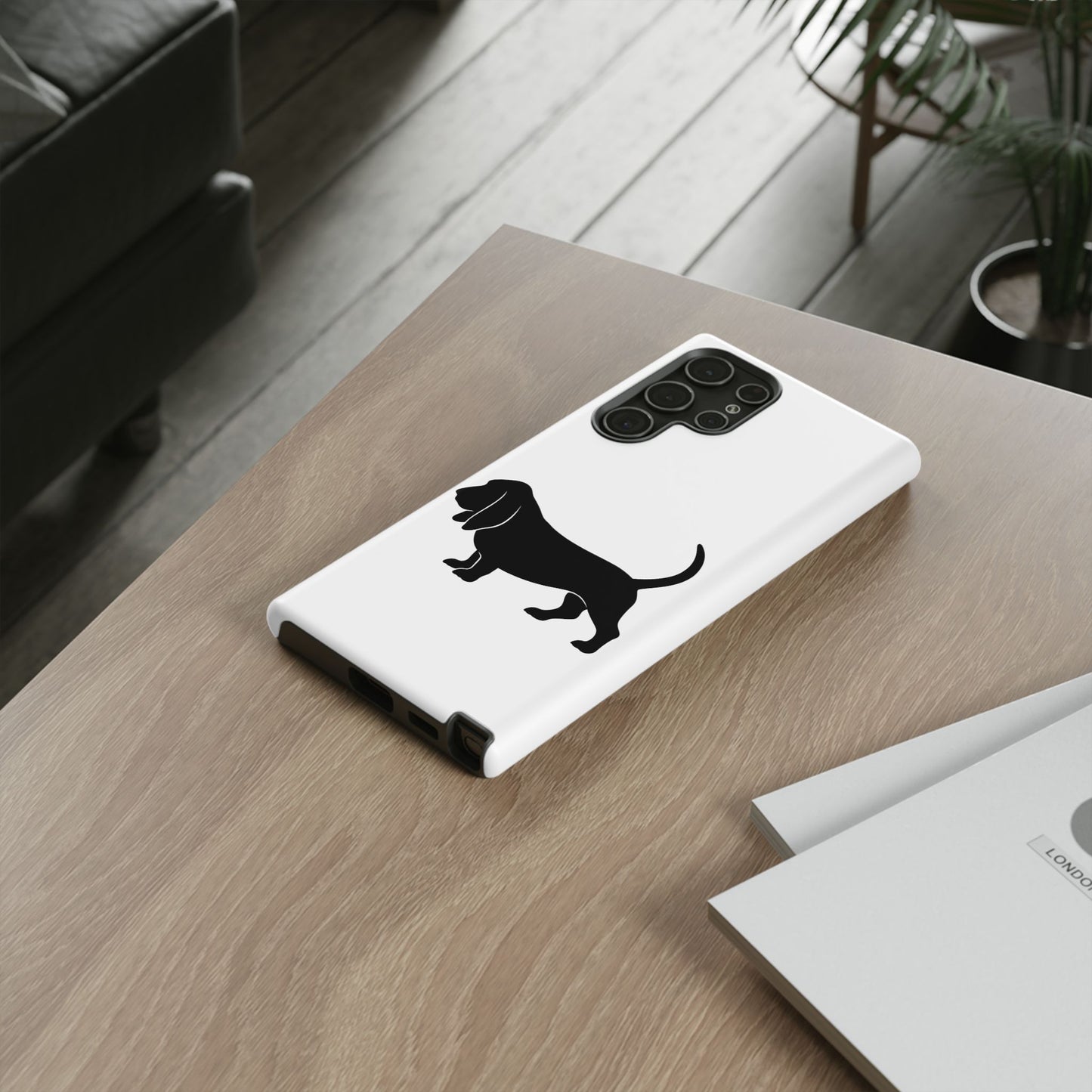 Basset Hound Silhouette Samsung Case