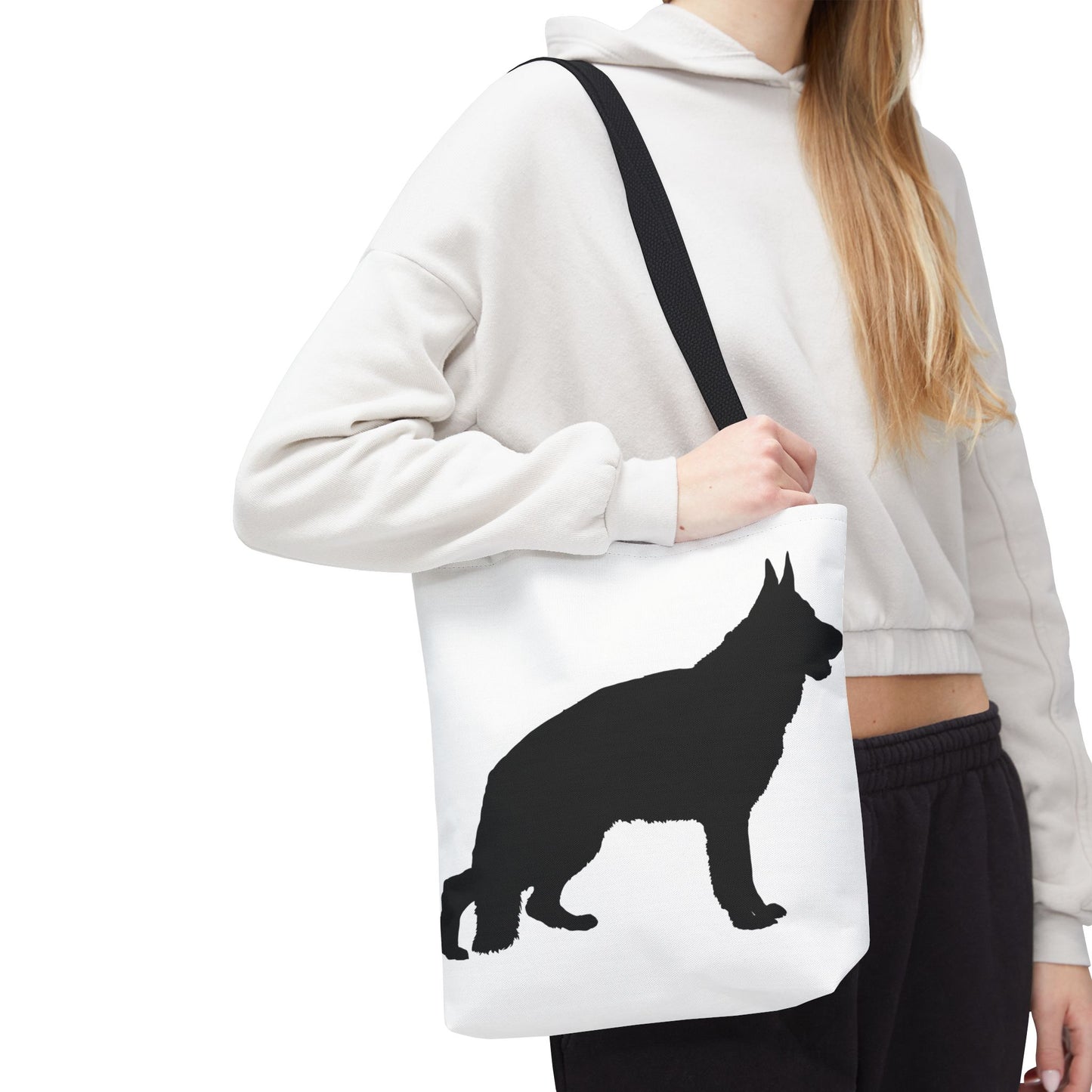German Shepherd Silhouette Tote Bag