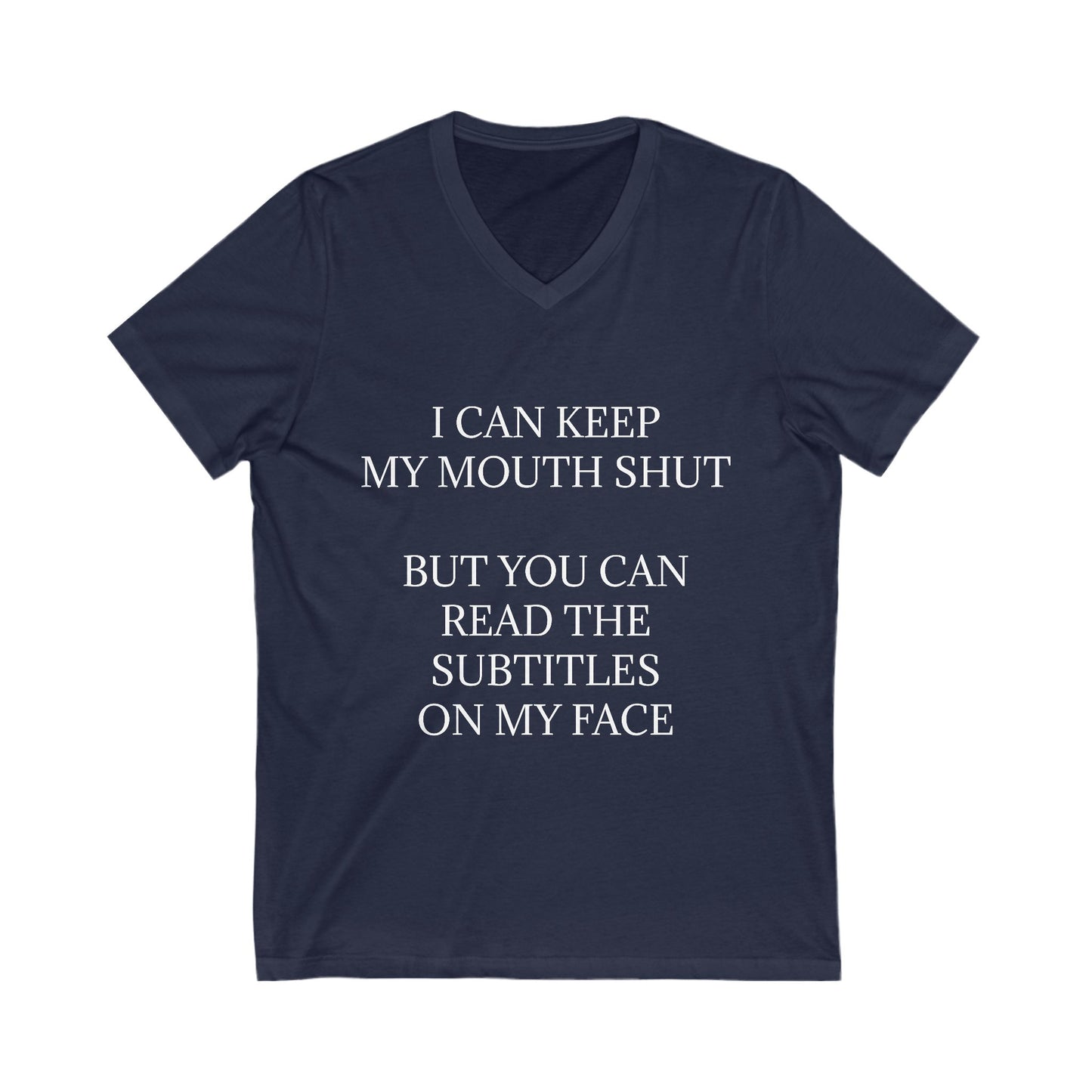 Subtitles Unisex Short Sleeve V-Neck Tee