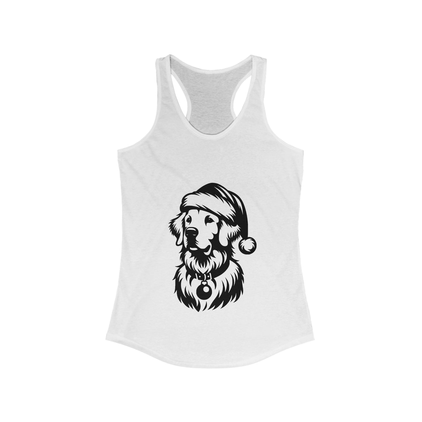 Santa Paws Golden Women's Racerback Tank