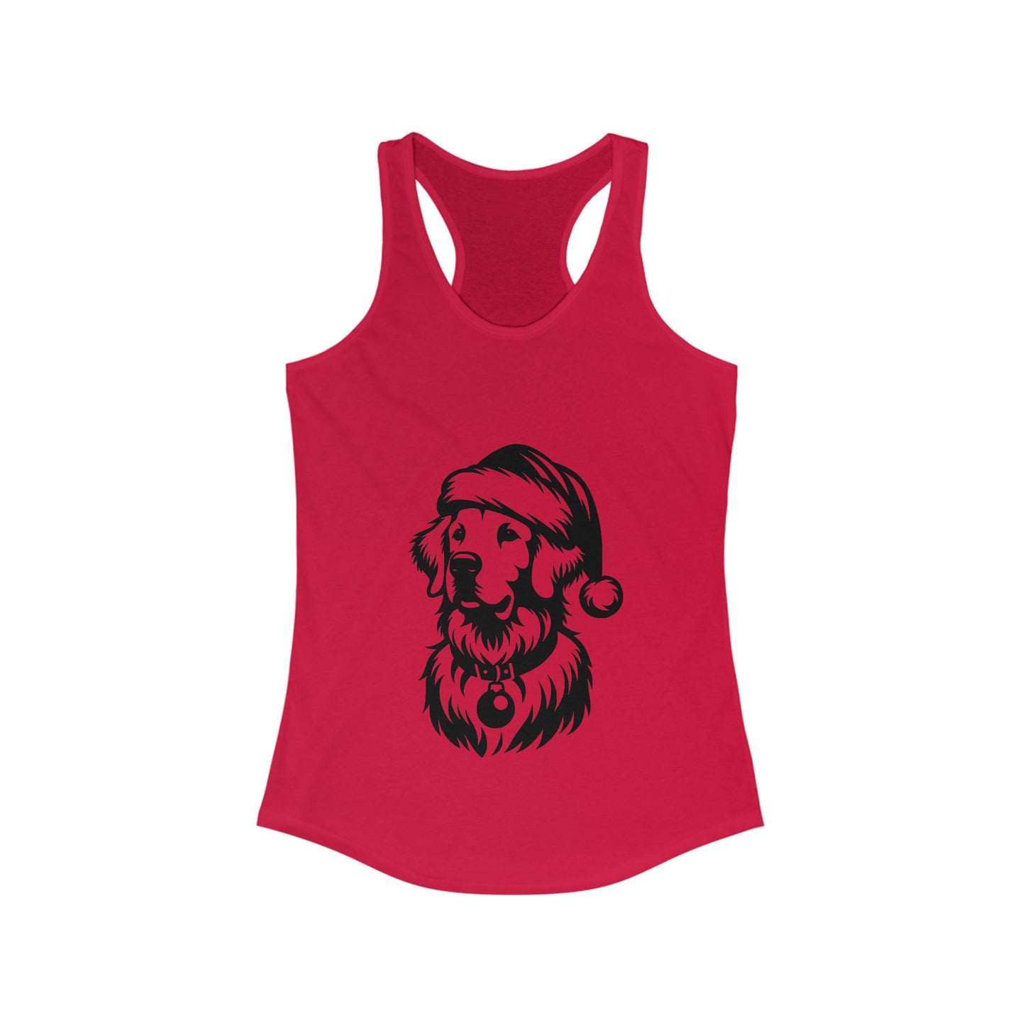Santa Paws Golden Women's Racerback Tank