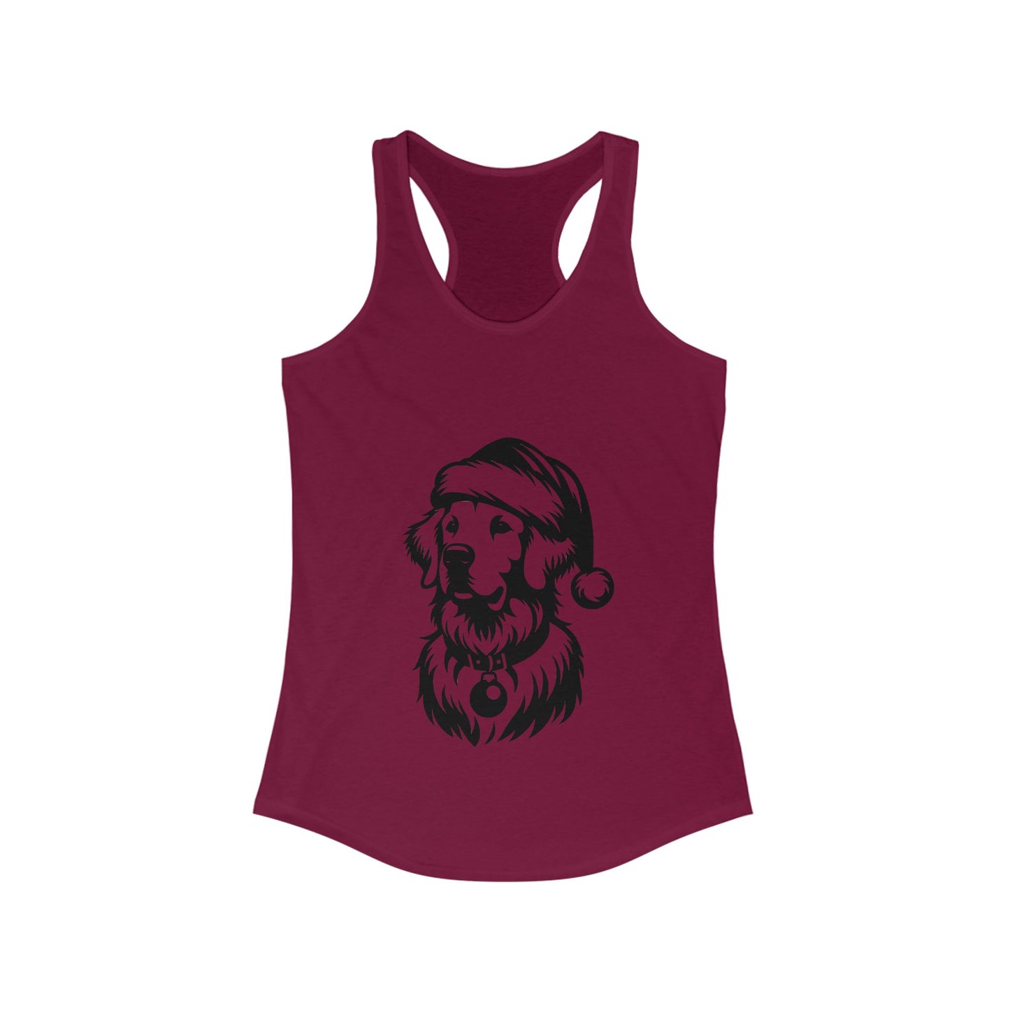 Santa Paws Golden Women's Racerback Tank
